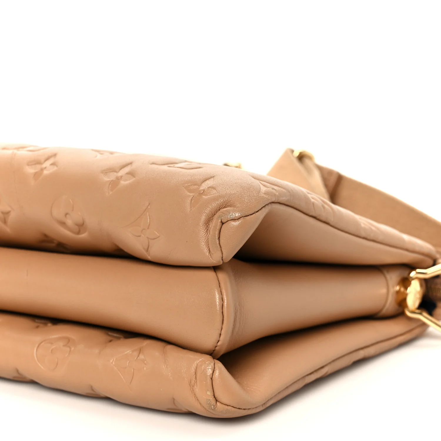 Lambskin Embossed Monogram Coussin PM Camel - Image 10