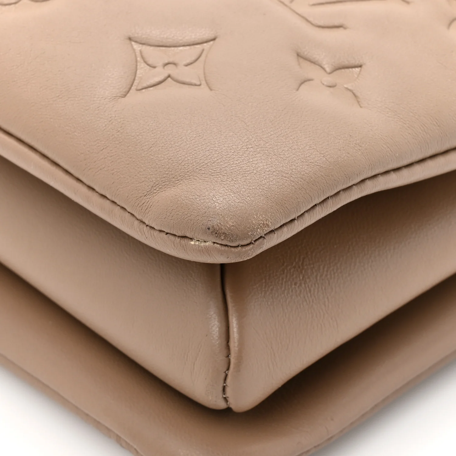 Lambskin Embossed Monogram Coussin PM Taupe - Image 12