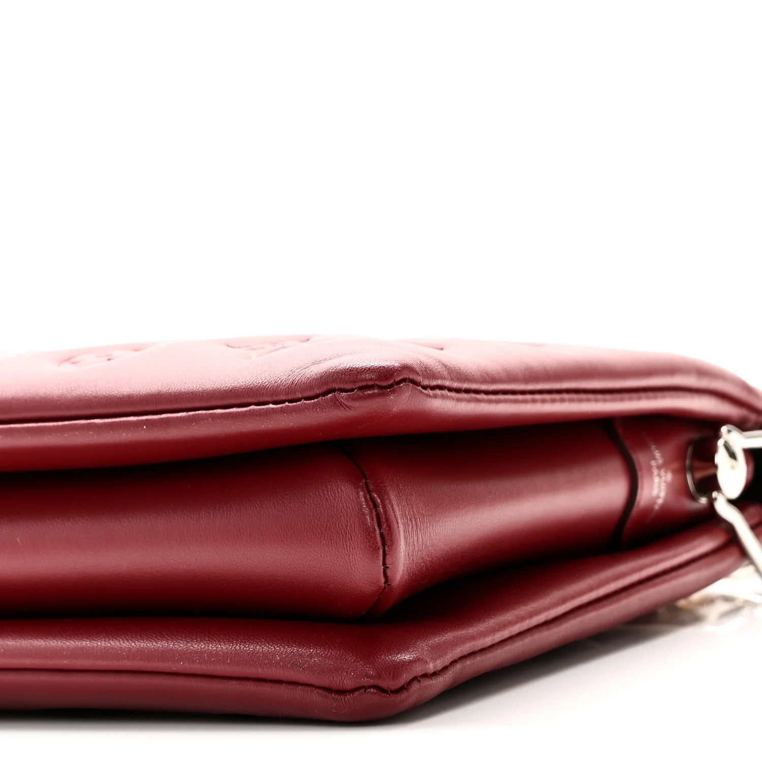 Lambskin Embossed Monogram Coussin PM Wine - Image 9
