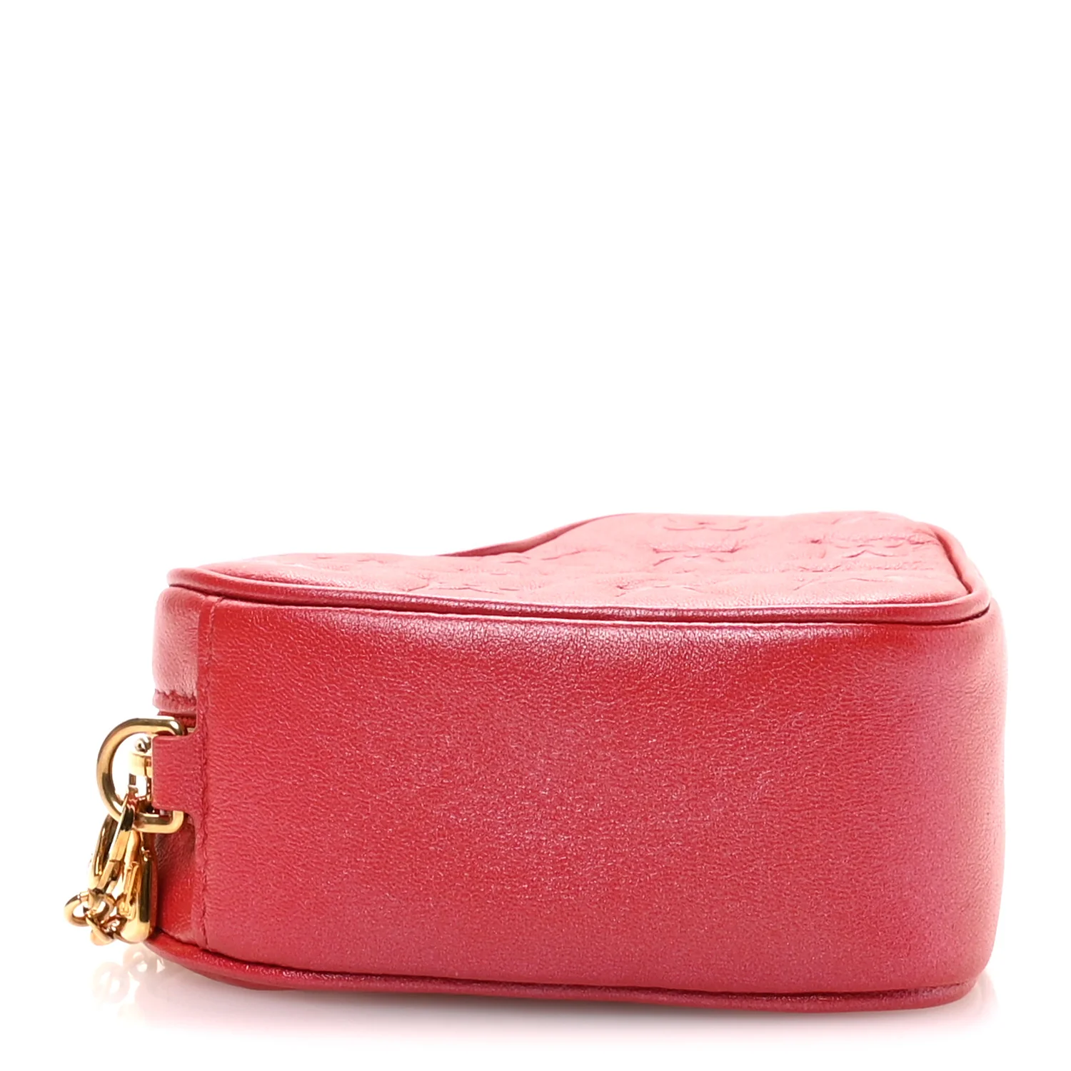 Lambskin Embossed Monogram Fall In Love Sac Coeur Heart Chain Bag Lipstick Red - Image 4