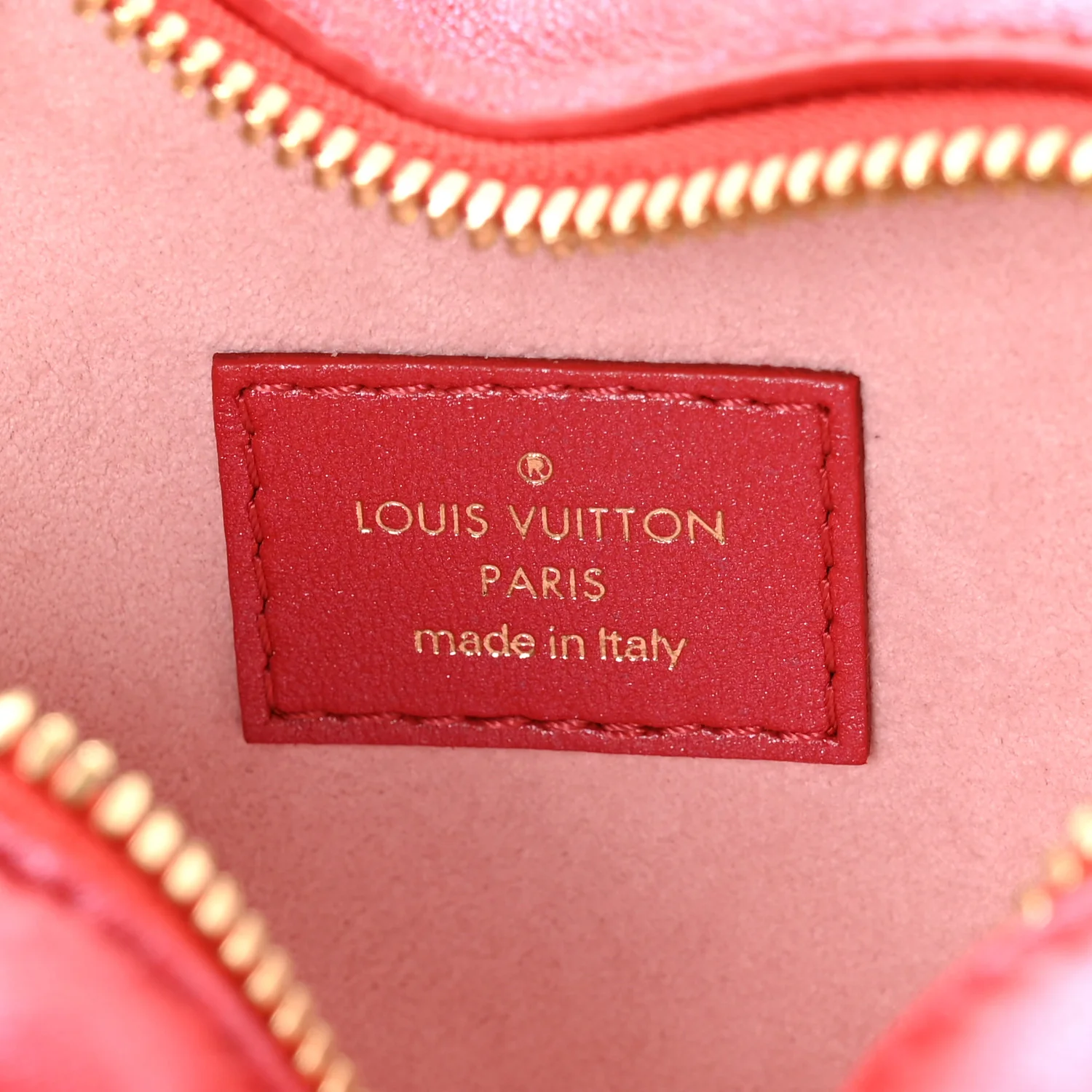 Lambskin Embossed Monogram Fall In Love Sac Coeur Heart Chain Bag Lipstick Red - Image 6