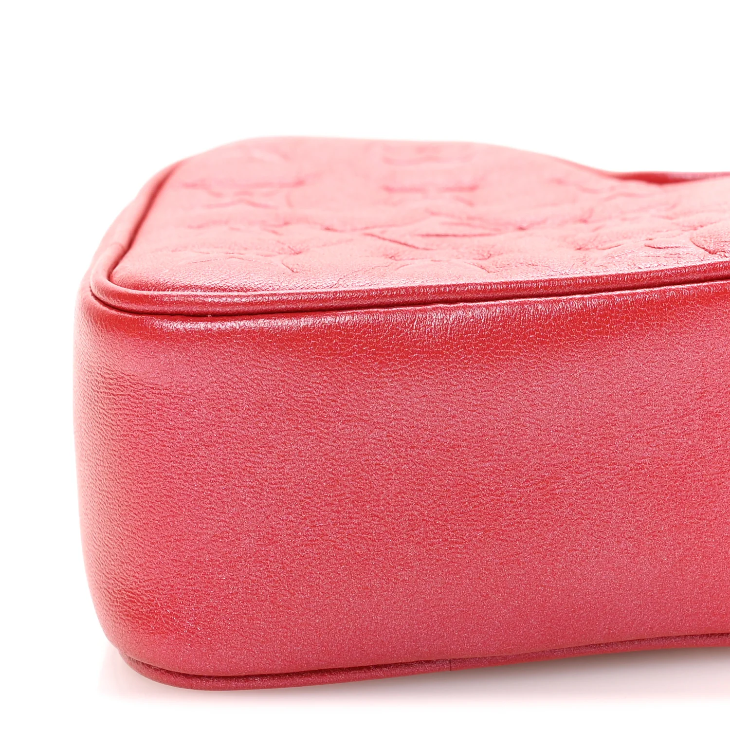 Lambskin Embossed Monogram Fall In Love Sac Coeur Heart Chain Bag Lipstick Red - Image 9