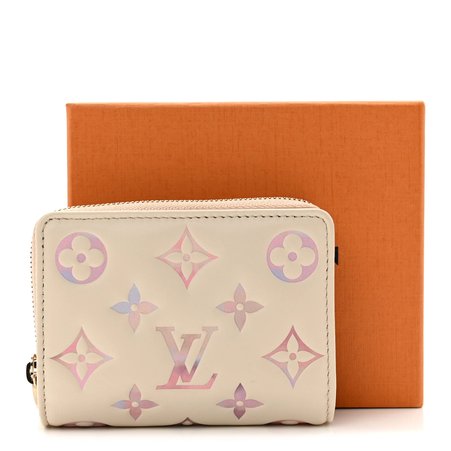Lambskin Embossed Monogram Lou Coussin Wallet Dream - Image 7