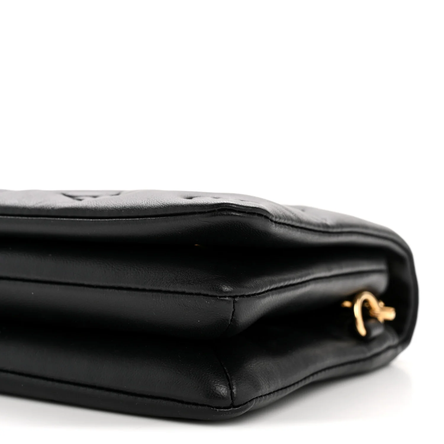 Lambskin Embossed Monogram Pochette Coussin Black - Image 9