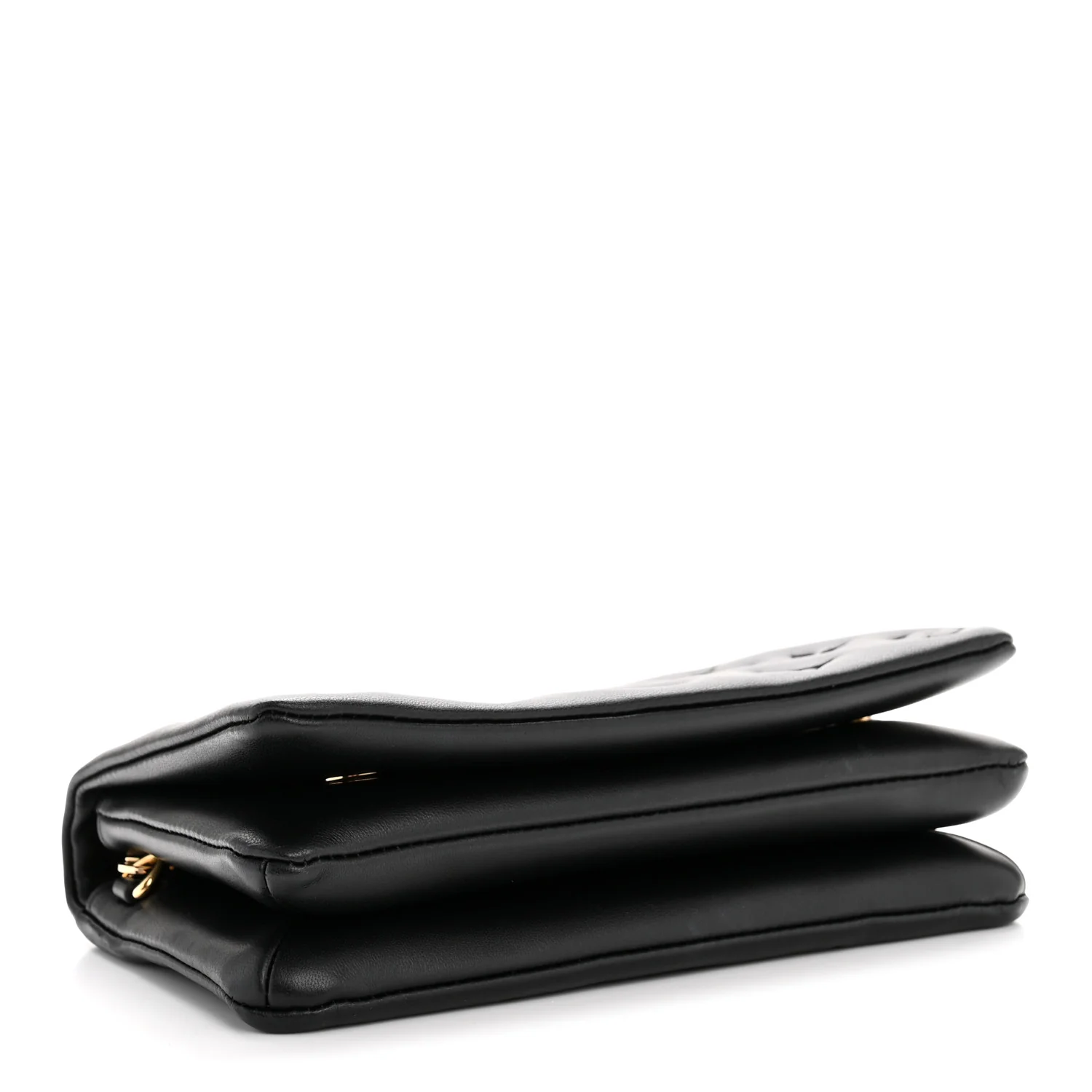Lambskin Embossed Monogram Pochette Coussin Black - Image 4