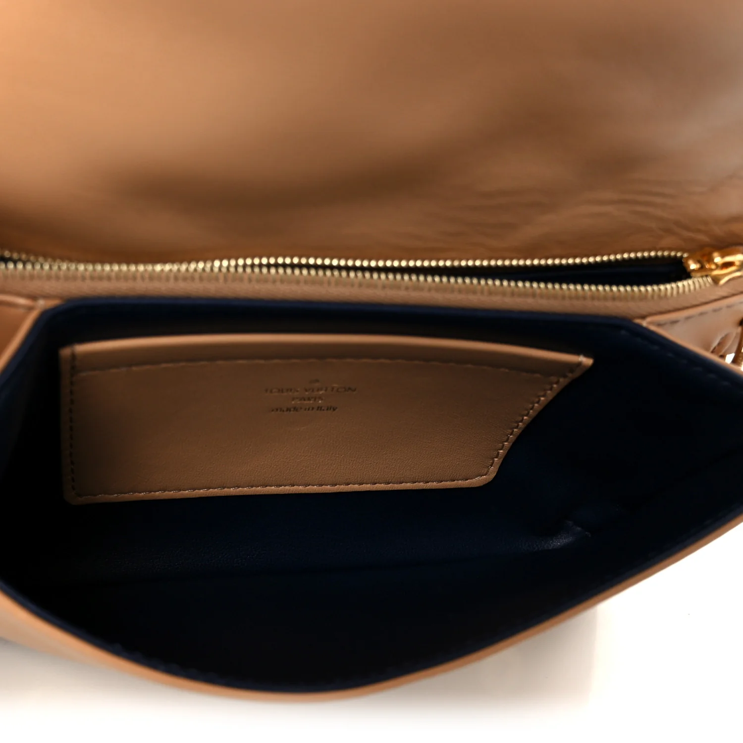 Lambskin Embossed Monogram Pochette Coussin Camel - Image 5