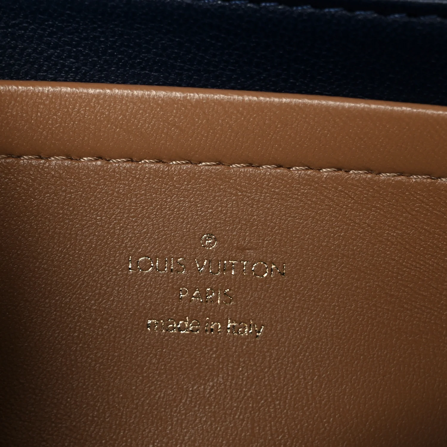 Lambskin Embossed Monogram Pochette Coussin Camel - Image 7