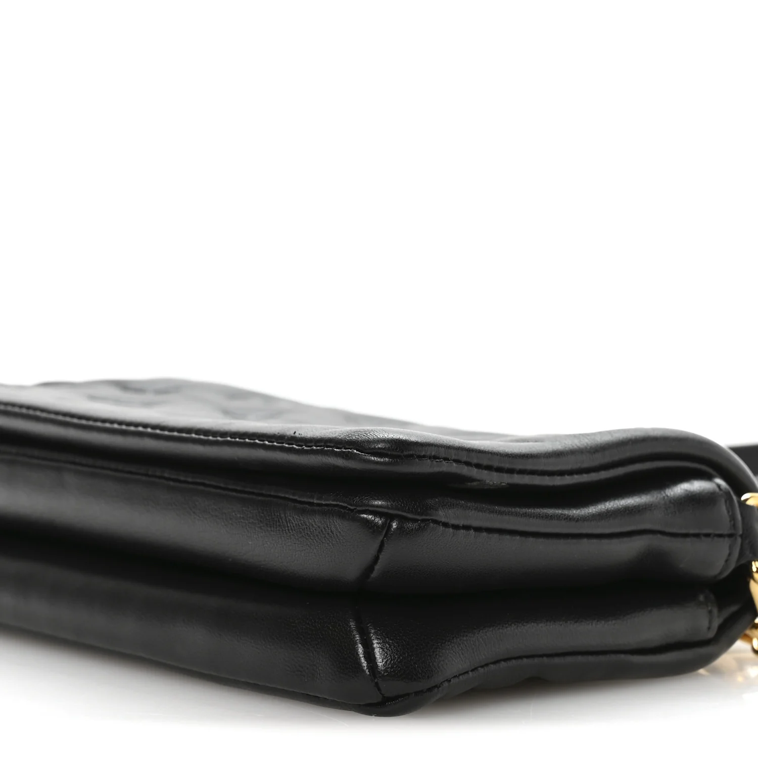 Lambskin Embossed Monogram Pochette Coussin Crossbody Black - Image 17