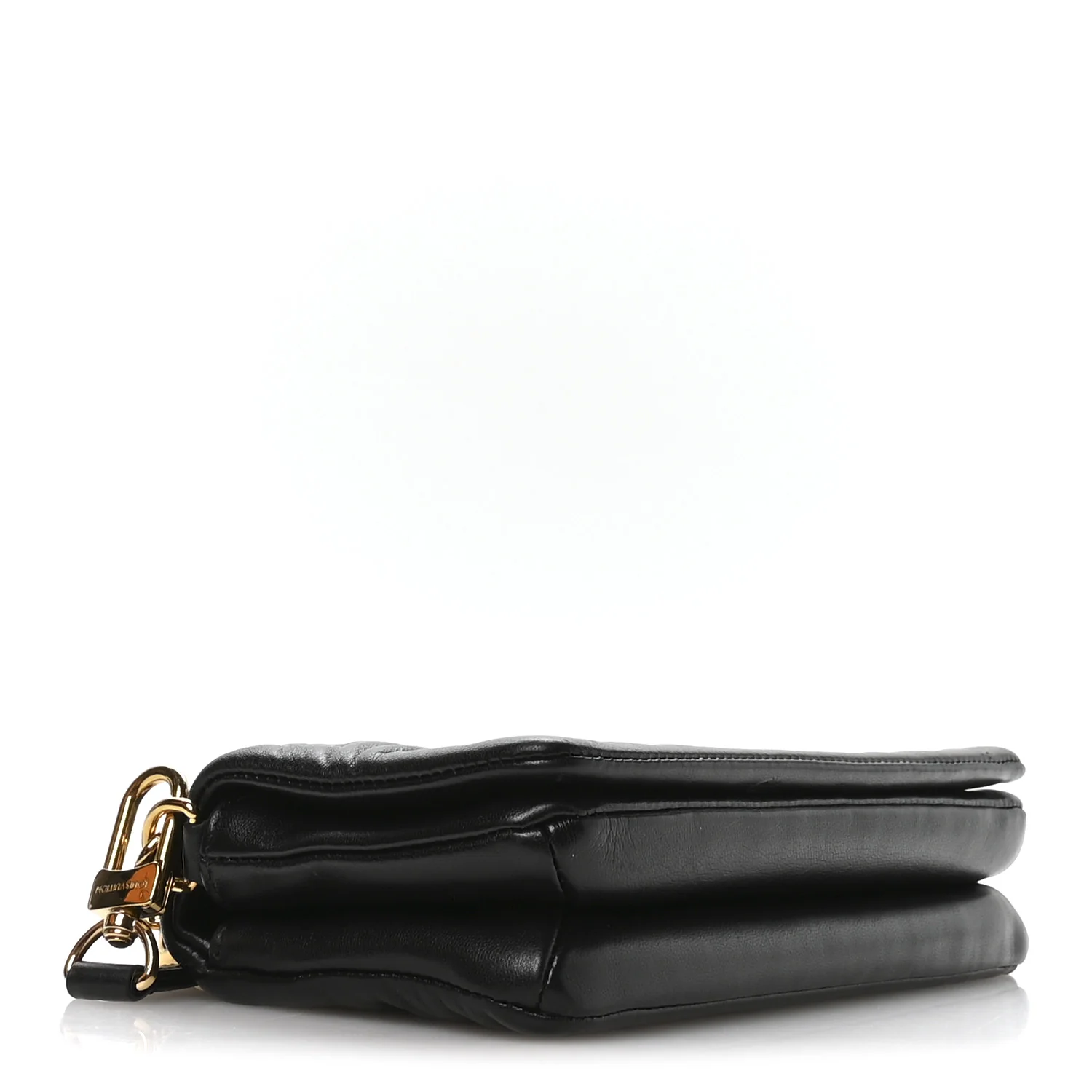 Lambskin Embossed Monogram Pochette Coussin Crossbody Black - Image 7