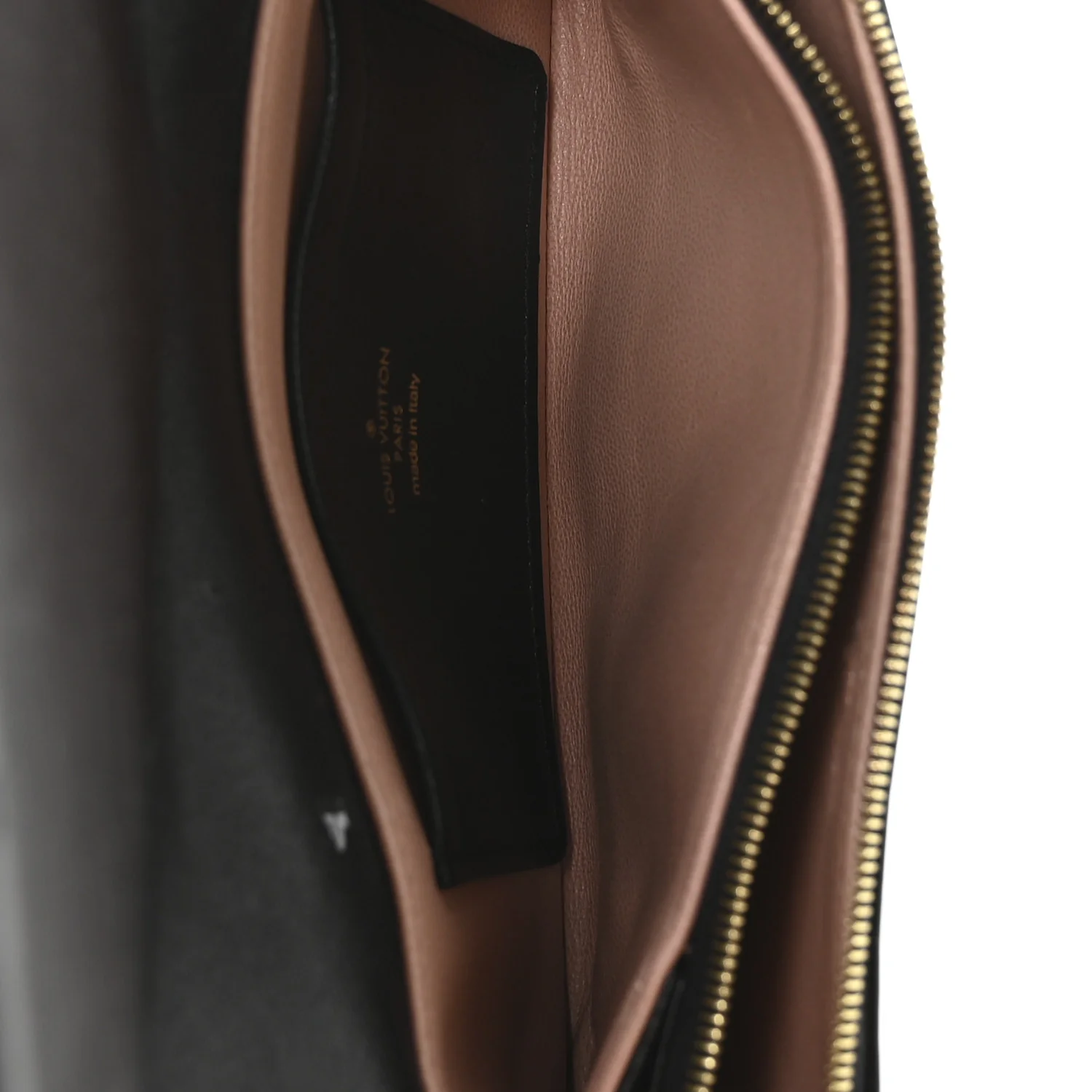 Lambskin Embossed Monogram Pochette Coussin Crossbody Black - Image 9