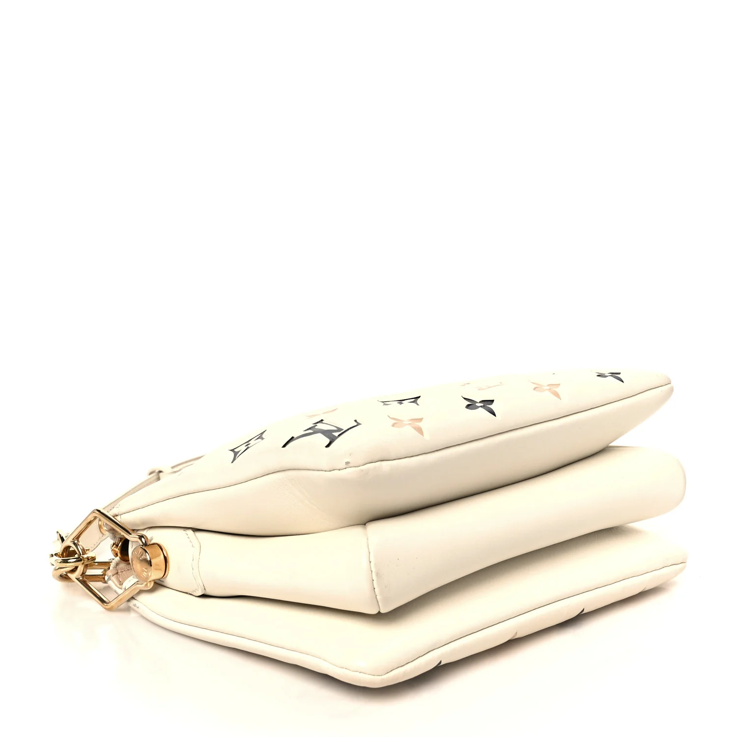 Lambskin Embossed Monogram Tricolor By The Pool Coussin BB Beige - Image 4