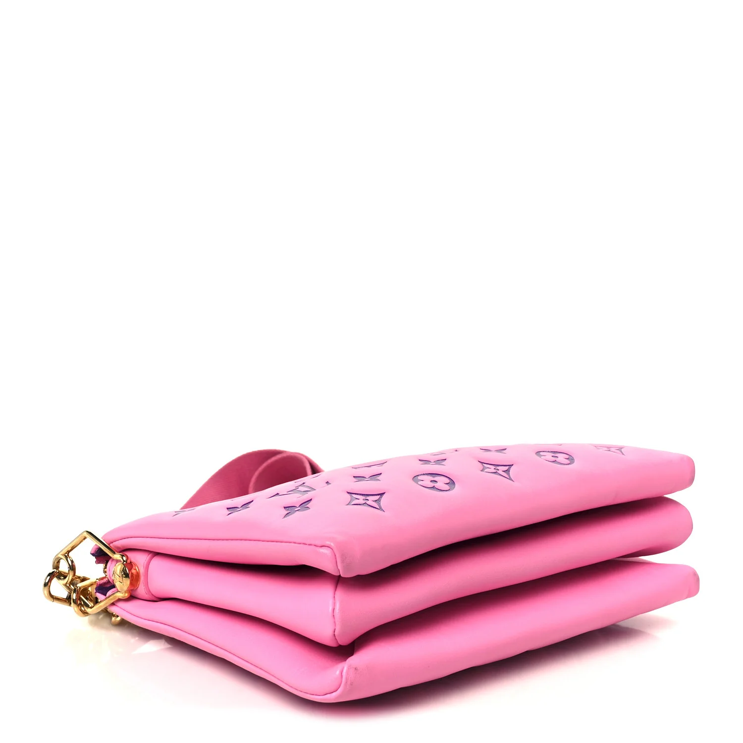 Lambskin Embossed Monogram Vuittamins Coussin PM Rose Violet - Image 4
