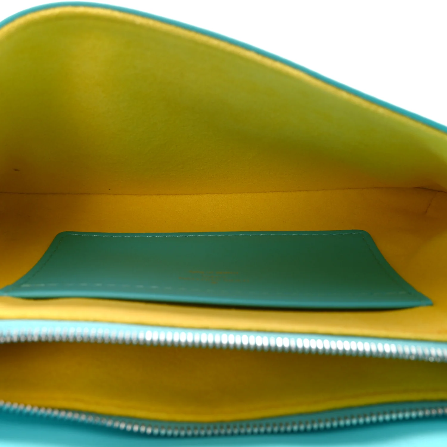 Lambskin Embossed Monogram Vuittamins Pochette Coussin Menthe Jaune - Image 5