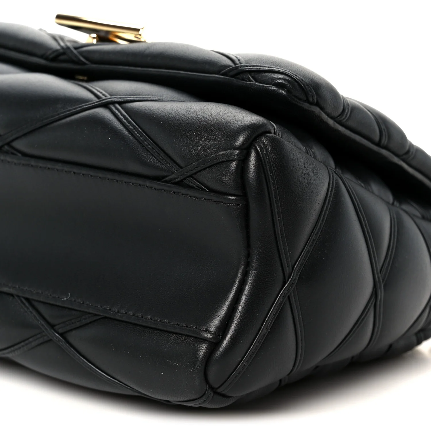 Lambskin Malletage Top Handle GO-14 MM Black - Image 10