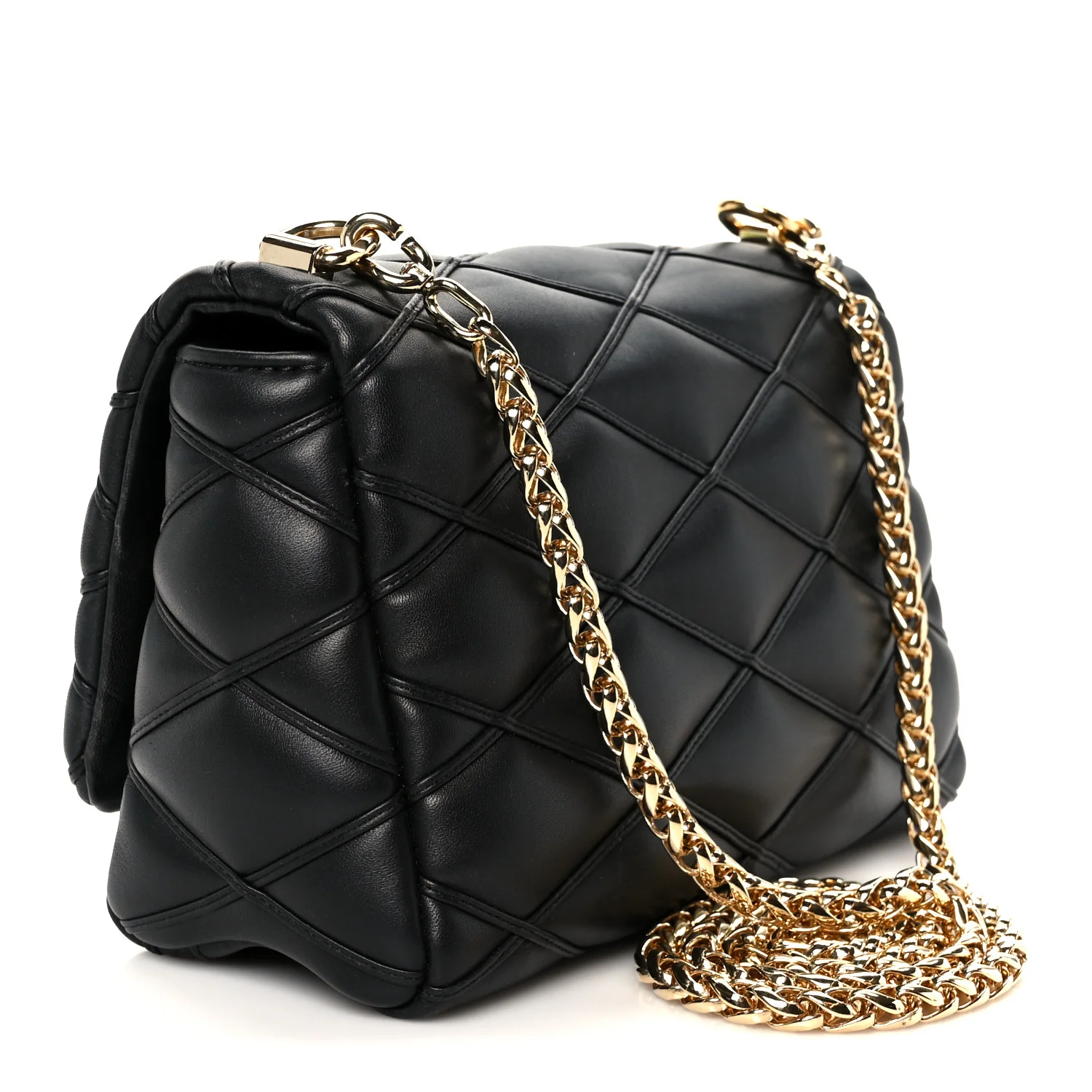 Lambskin Malletage Top Handle GO-14 MM Black - Image 3