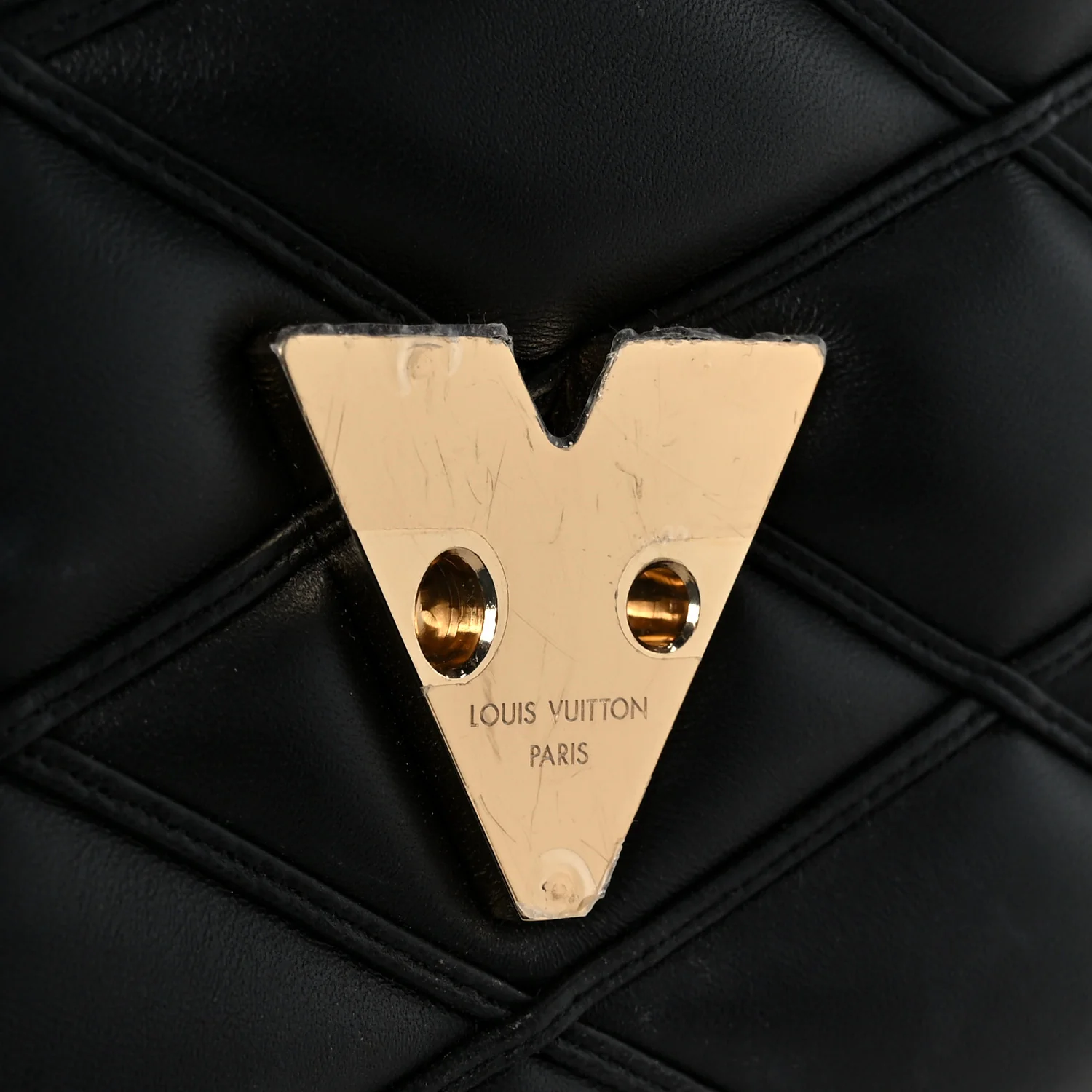 Lambskin Malletage Top Handle GO-14 MM Black - Image 6