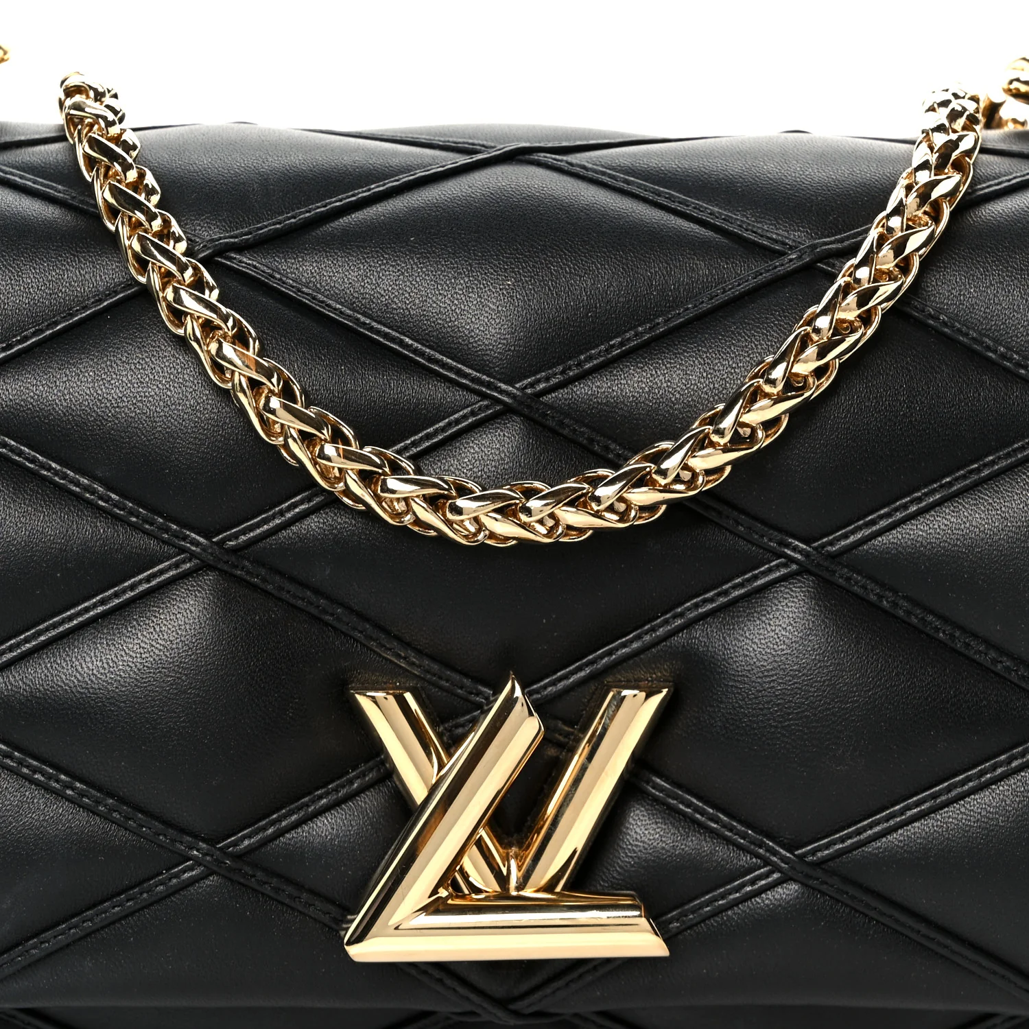 Lambskin Malletage Top Handle GO-14 MM Black - Image 8