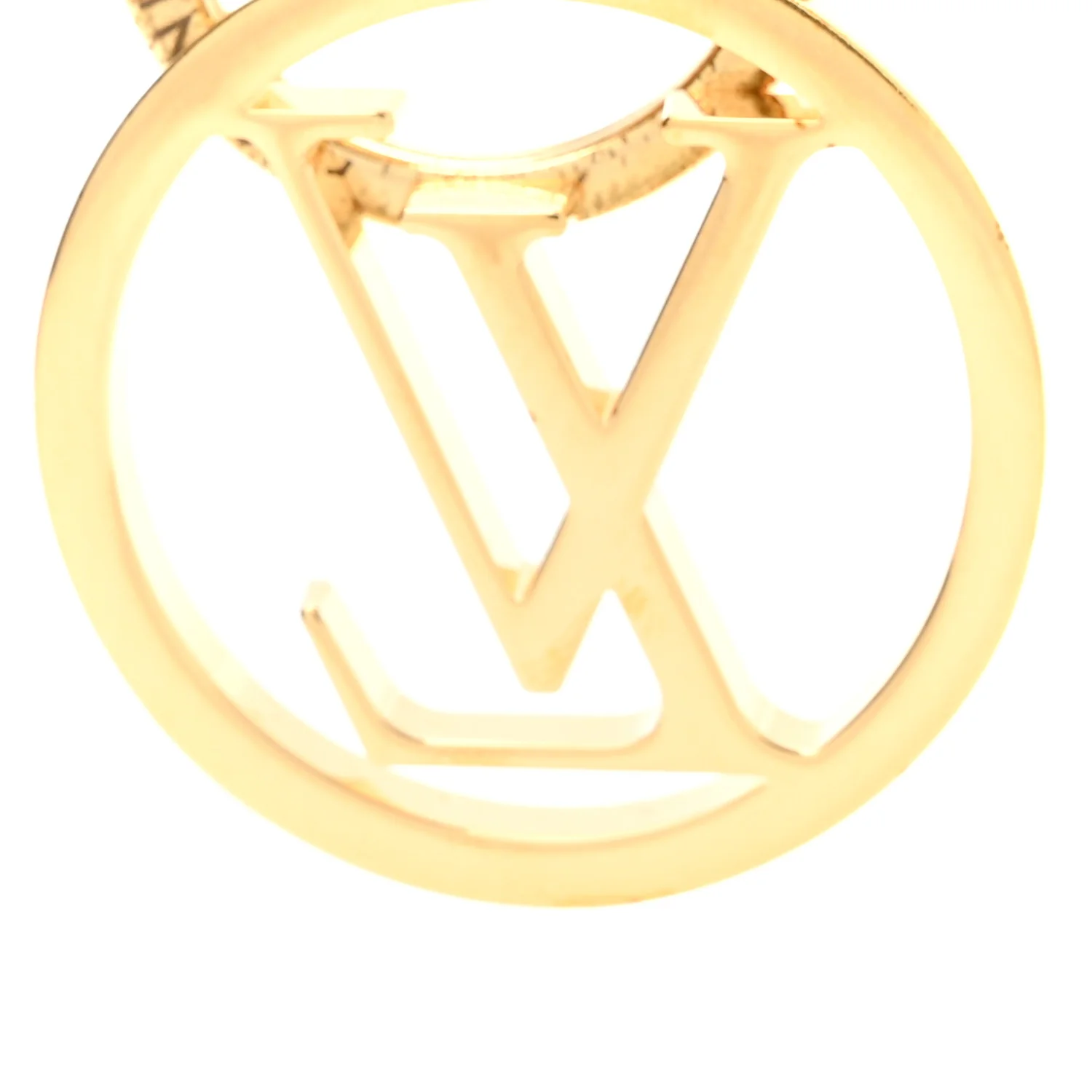 LV Circle Bag Charm Key Holder Gold - Image 3