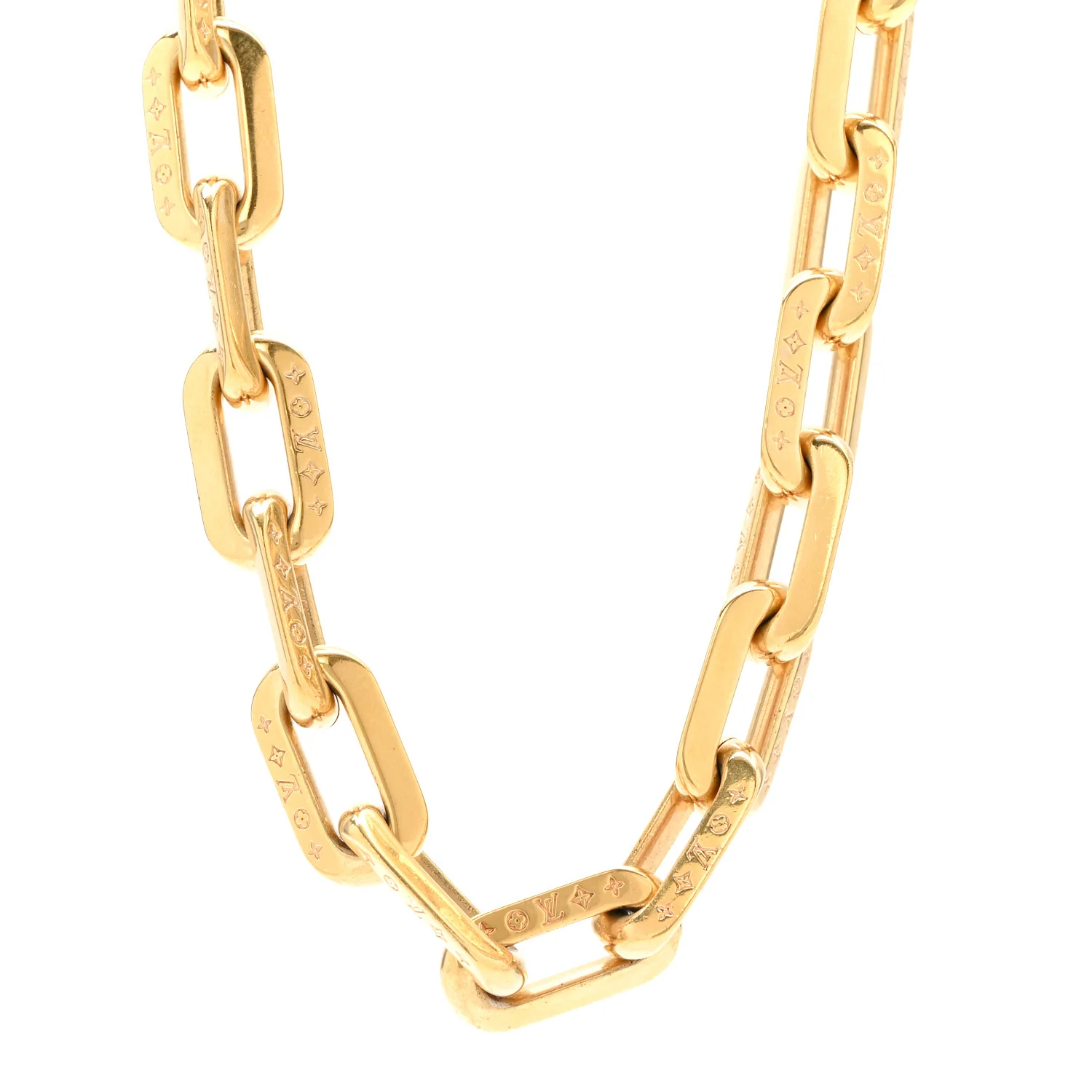 LV Edge Necklace MM Gold