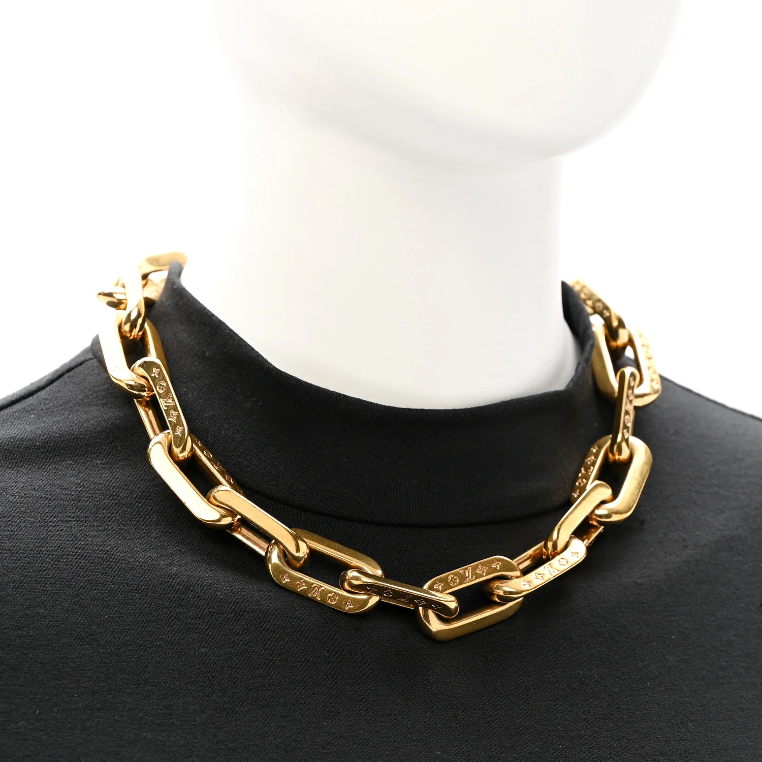 LV Edge Necklace MM Gold - Image 2