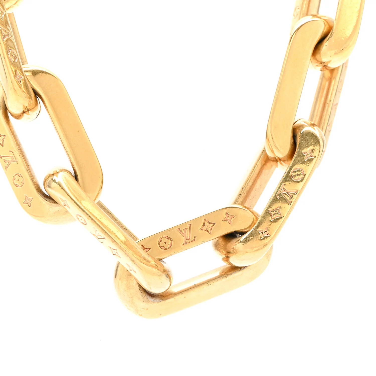 LV Edge Necklace MM Gold - Image 4