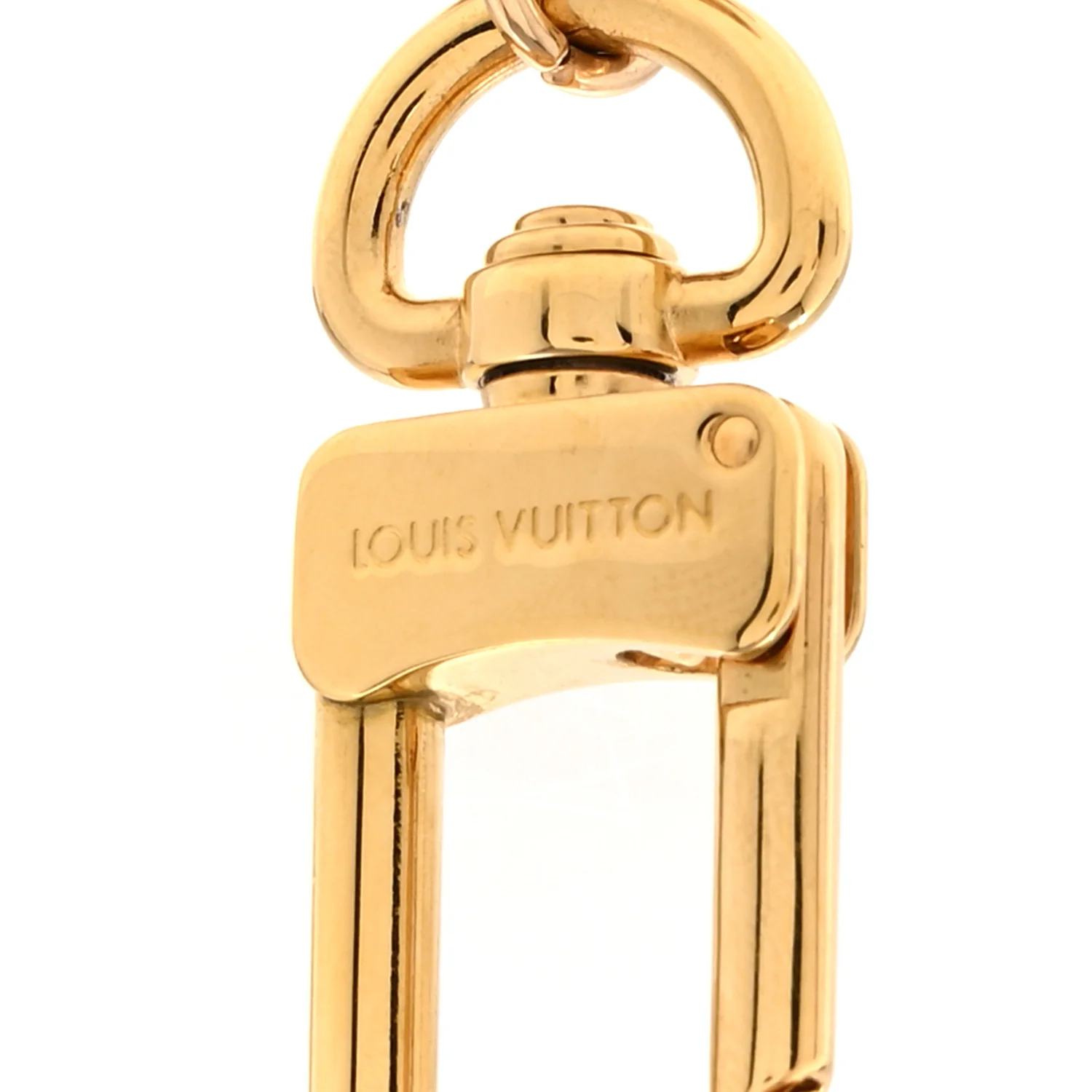 LV Facettes Bag Charm Key Holder Gold - Image 3