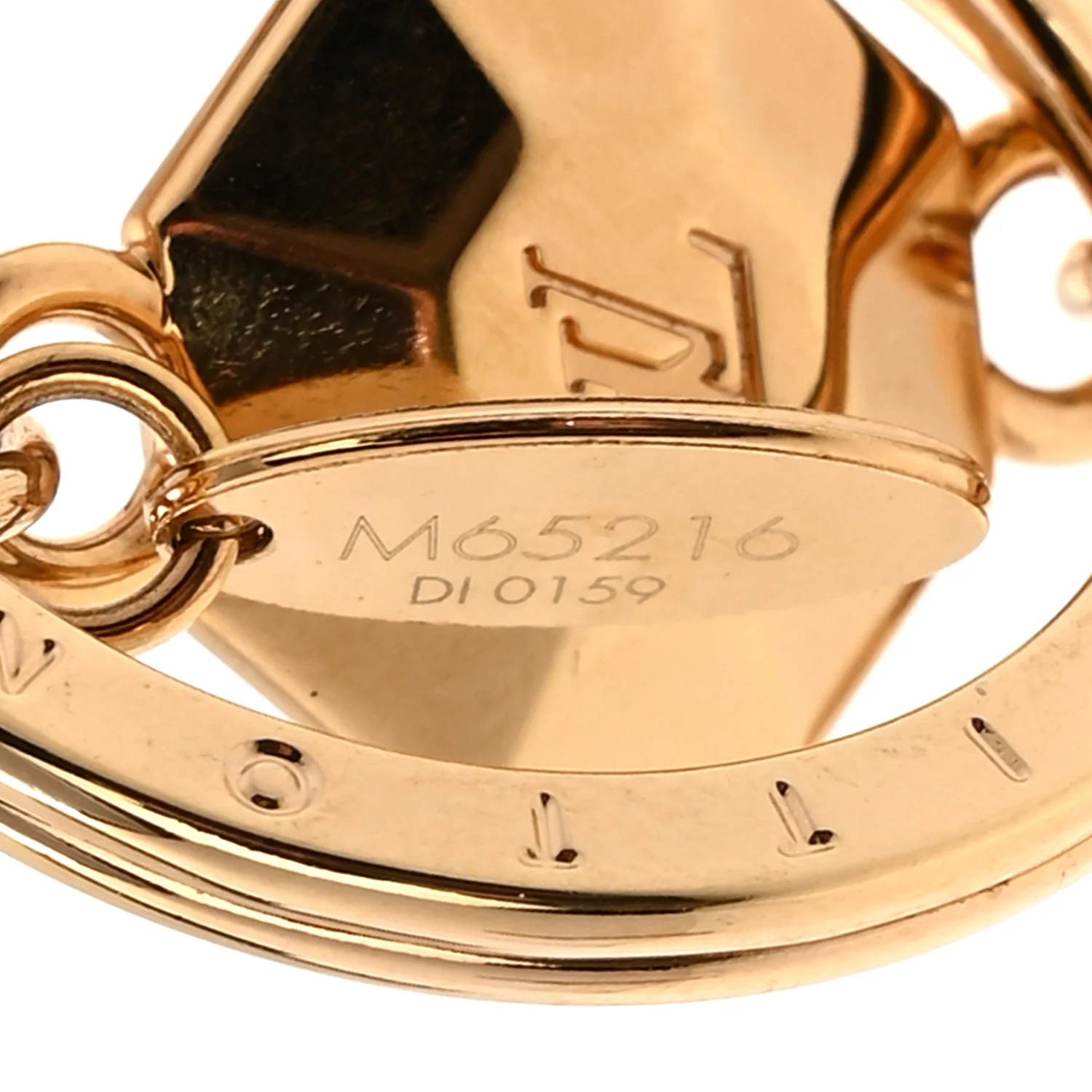 LV Facettes Bag Charm Key Holder Gold - Image 4