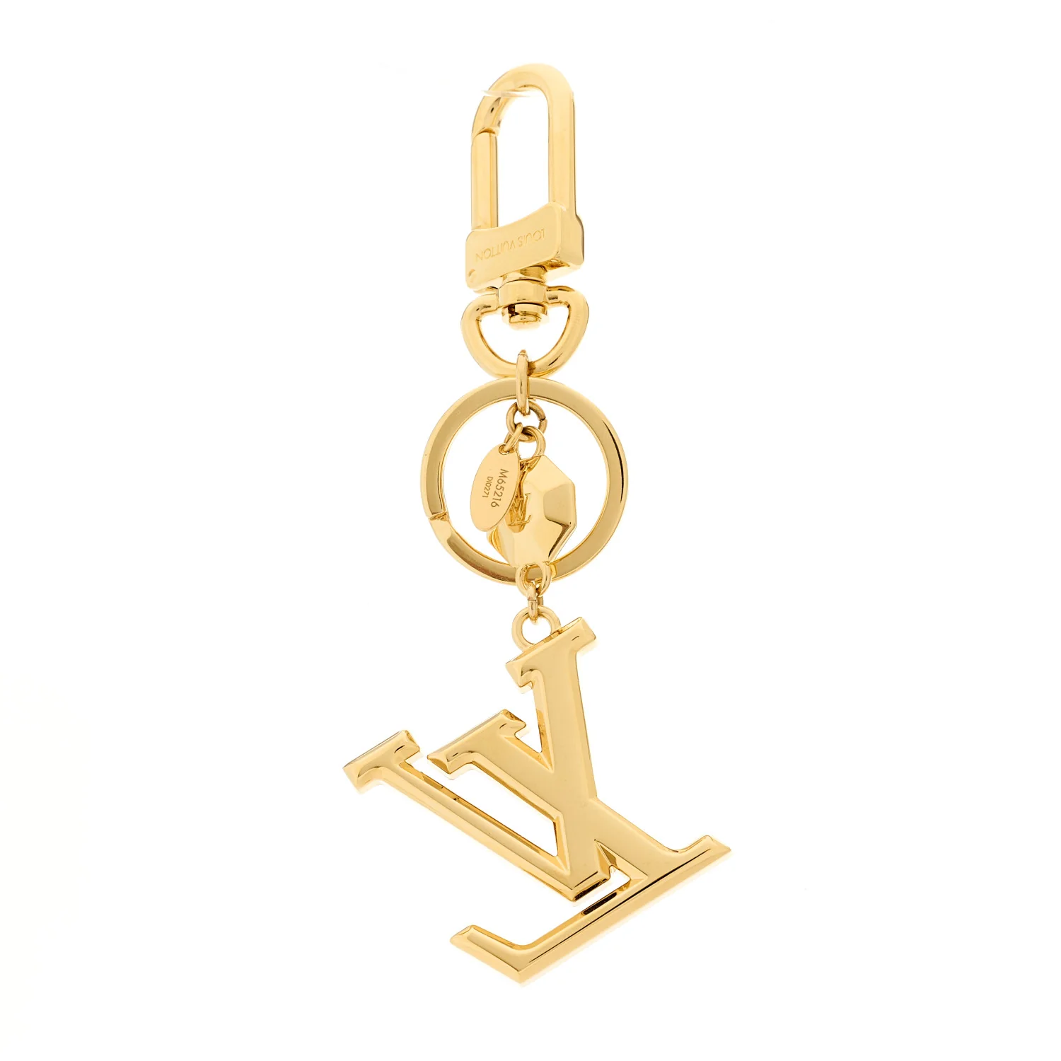 LV Facettes Bag Charm Key Holder Gold - Image 3