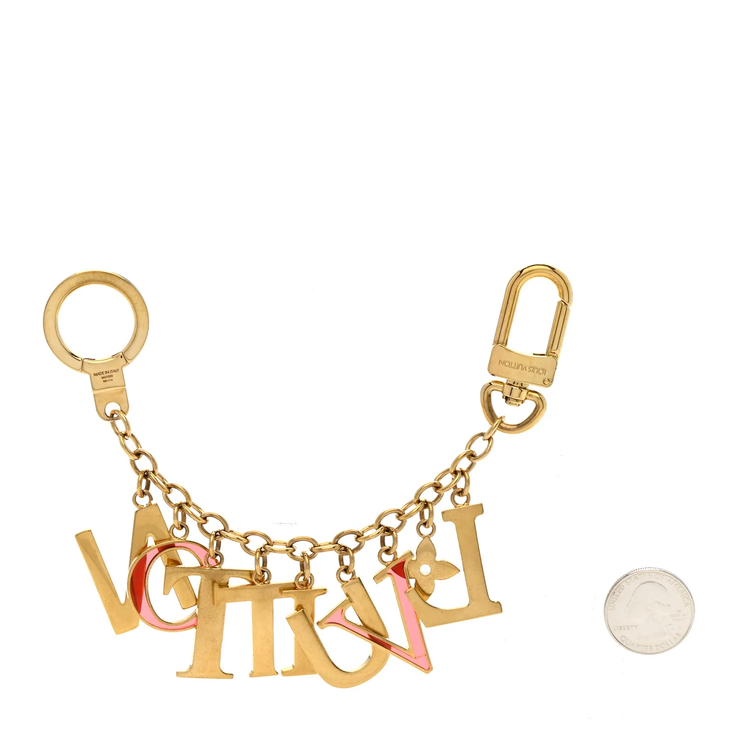 LV Tag Bag Charm Gold - Image 2