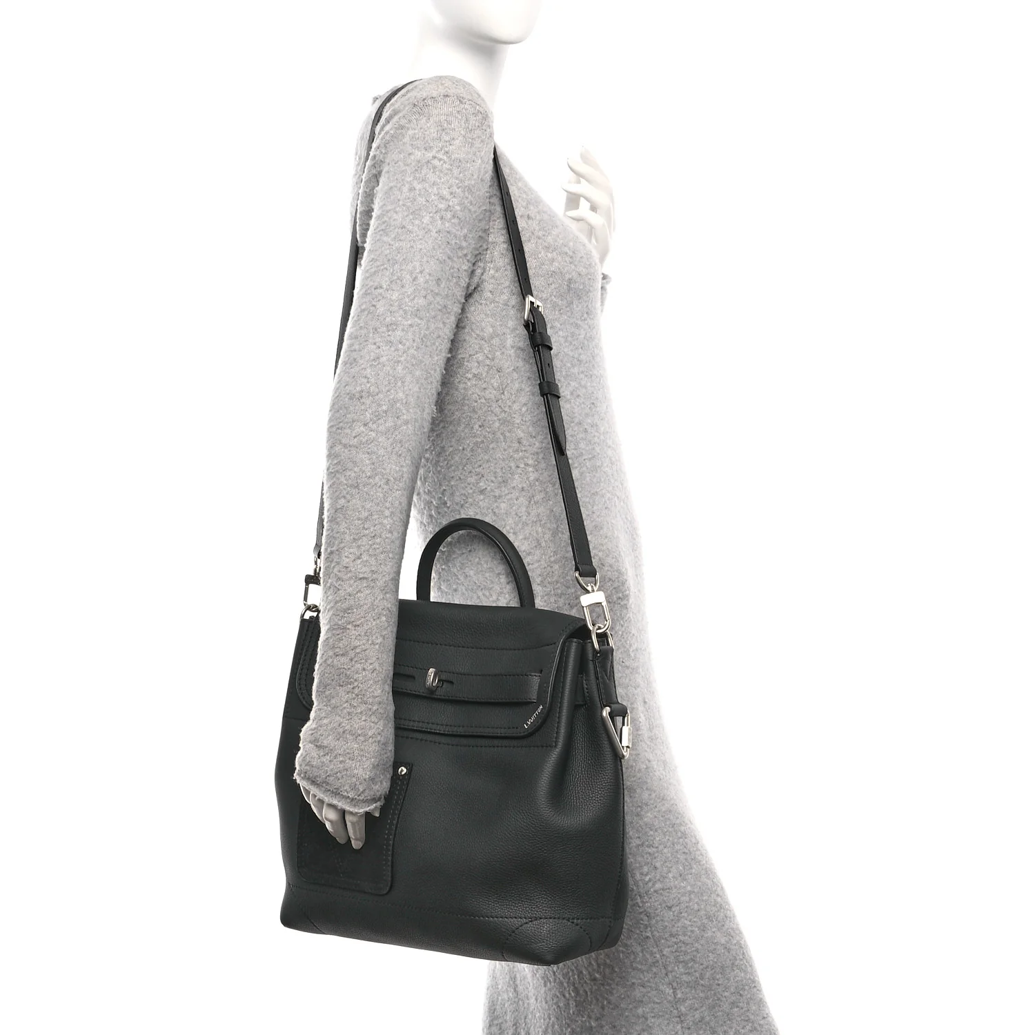 LV Touch Calfskin Steamer 30 H38 Black - Image 3