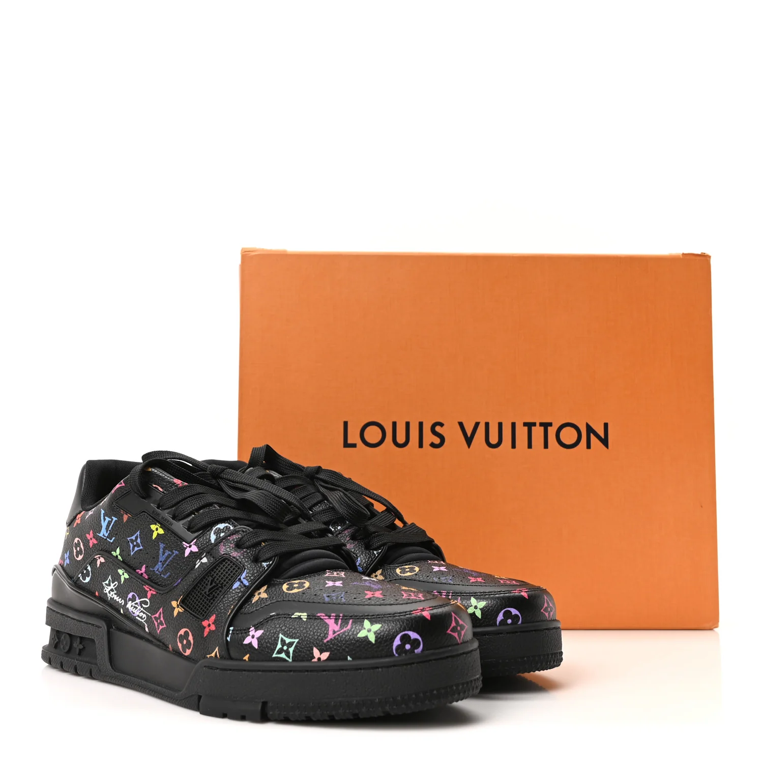 LV X TM Calfskin Monogram Multicolor LV Trainer Sneakers 8 Black - Image 10