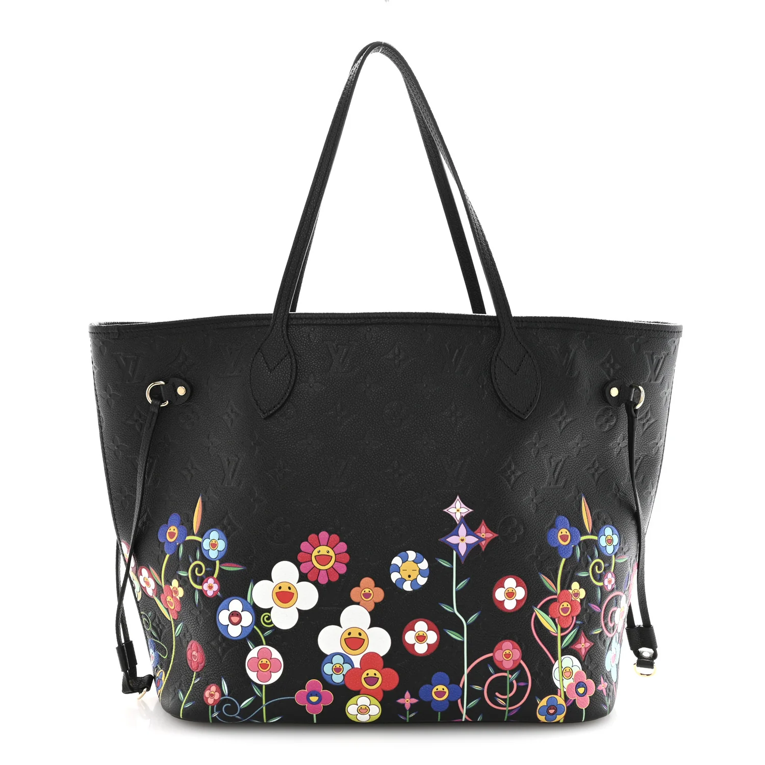 LV X TM Empreinte Flowers Neverfull MM Black