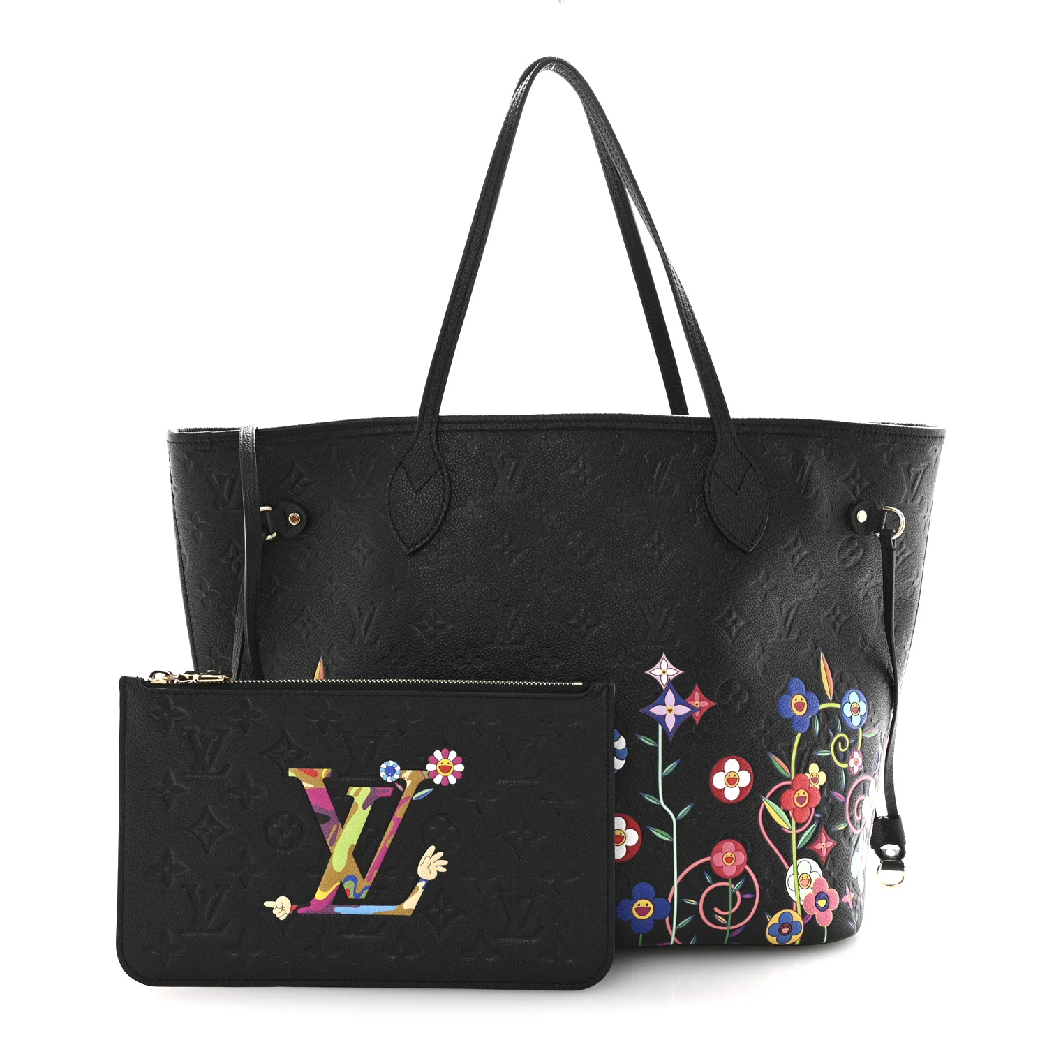LV X TM Empreinte Flowers Neverfull MM Black - Image 3