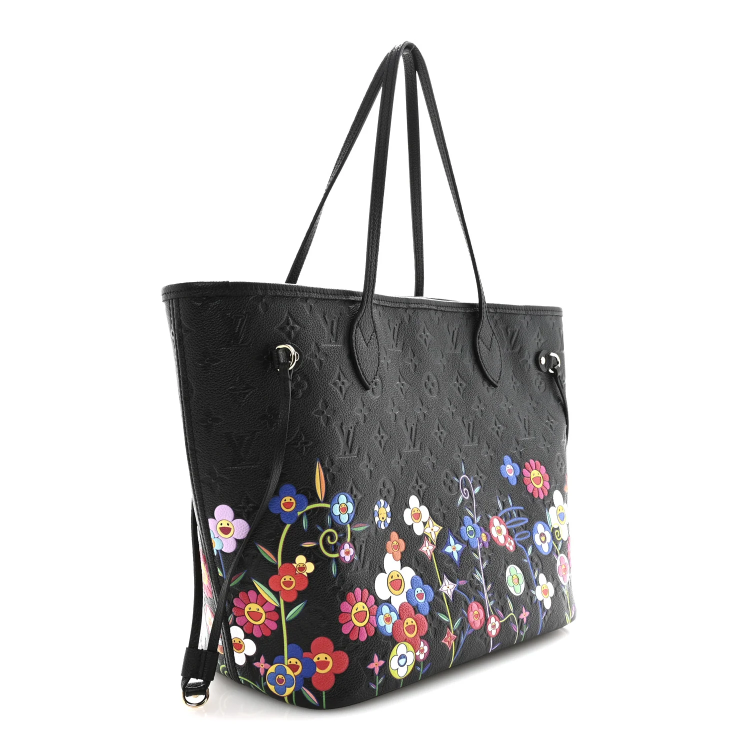 LV X TM Empreinte Flowers Neverfull MM Black - Image 4