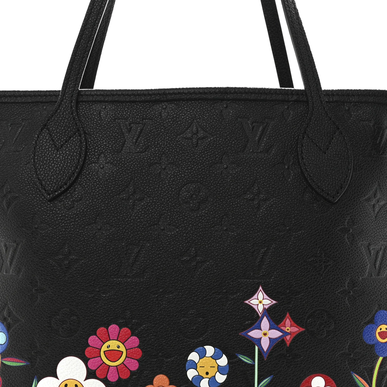 LV X TM Empreinte Flowers Neverfull MM Black - Image 8
