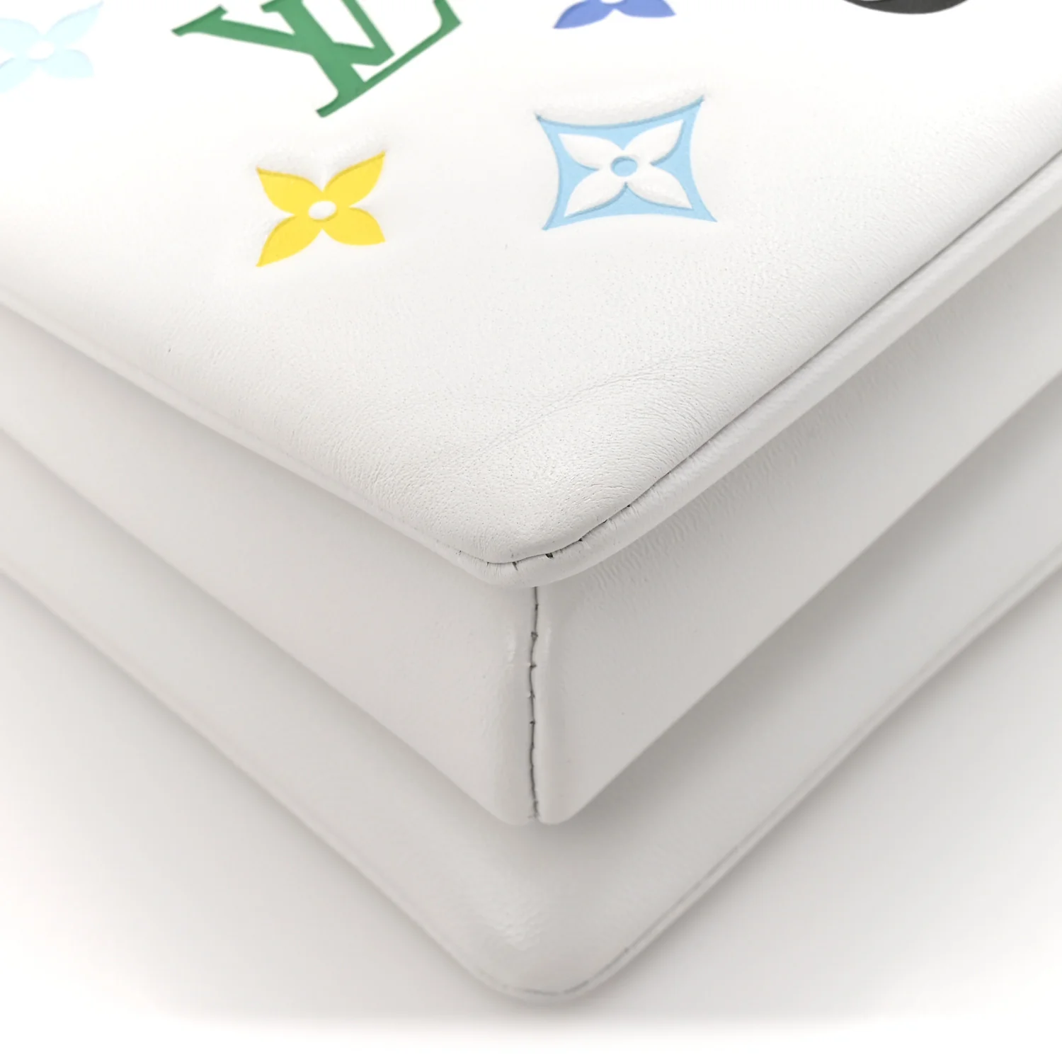 LV x TM Lambskin Embossed Monogram Coussin PM White Multicolor - Image 12