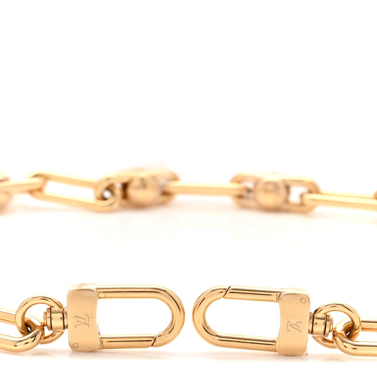 LV X TM Metal Pochette Accessories Chain Strap Gold - Image 3