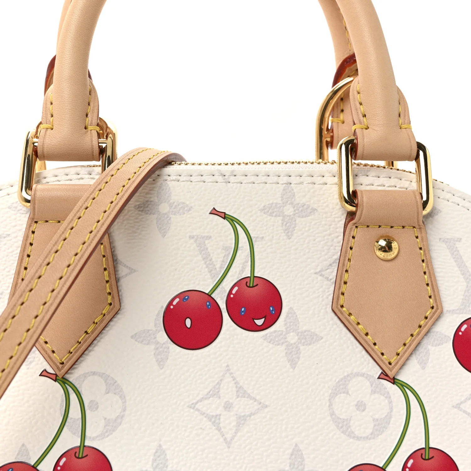 LV X TM Monogram Cerises Alma BB White - Image 8