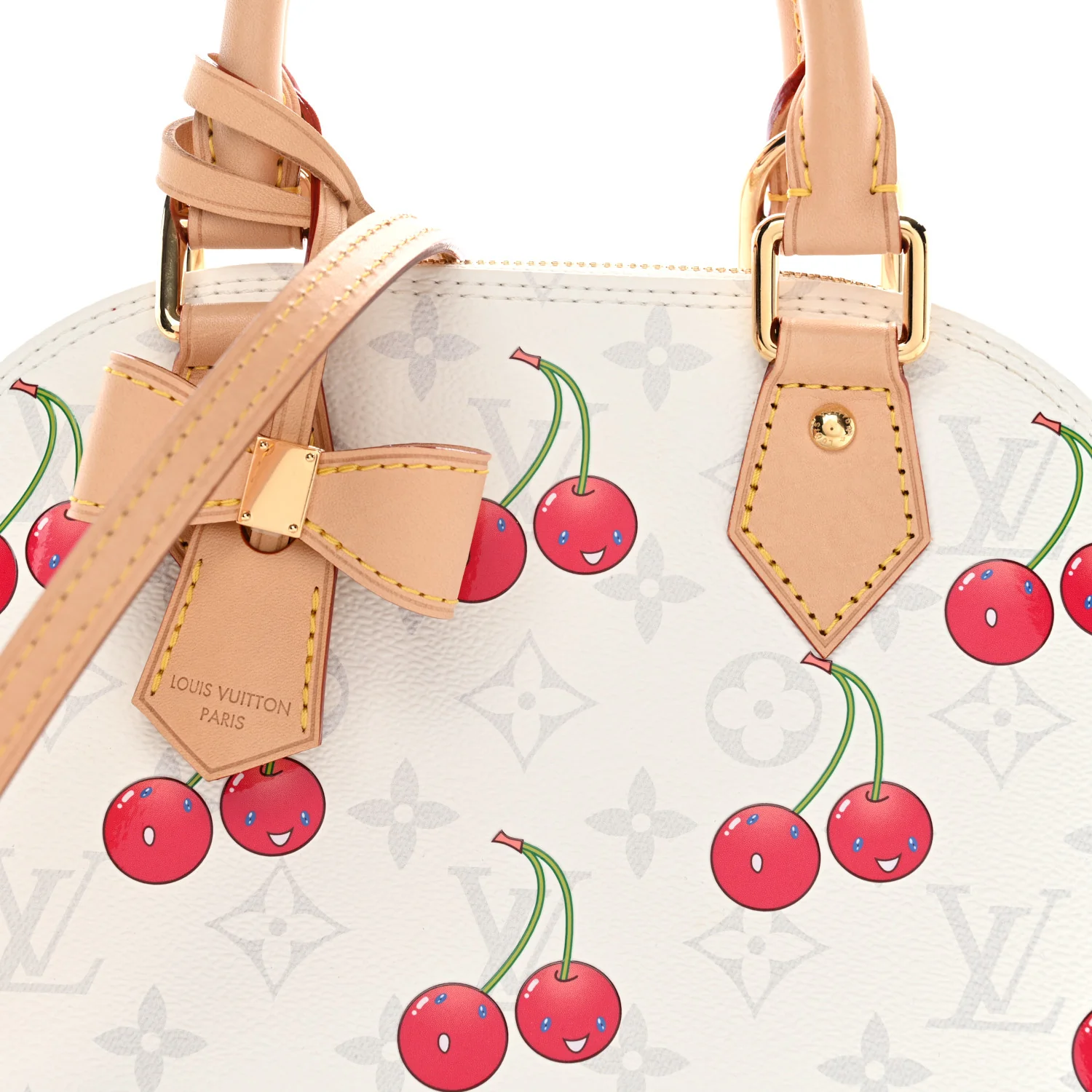 LV X TM Monogram Cerises Alma BB White - Image 7
