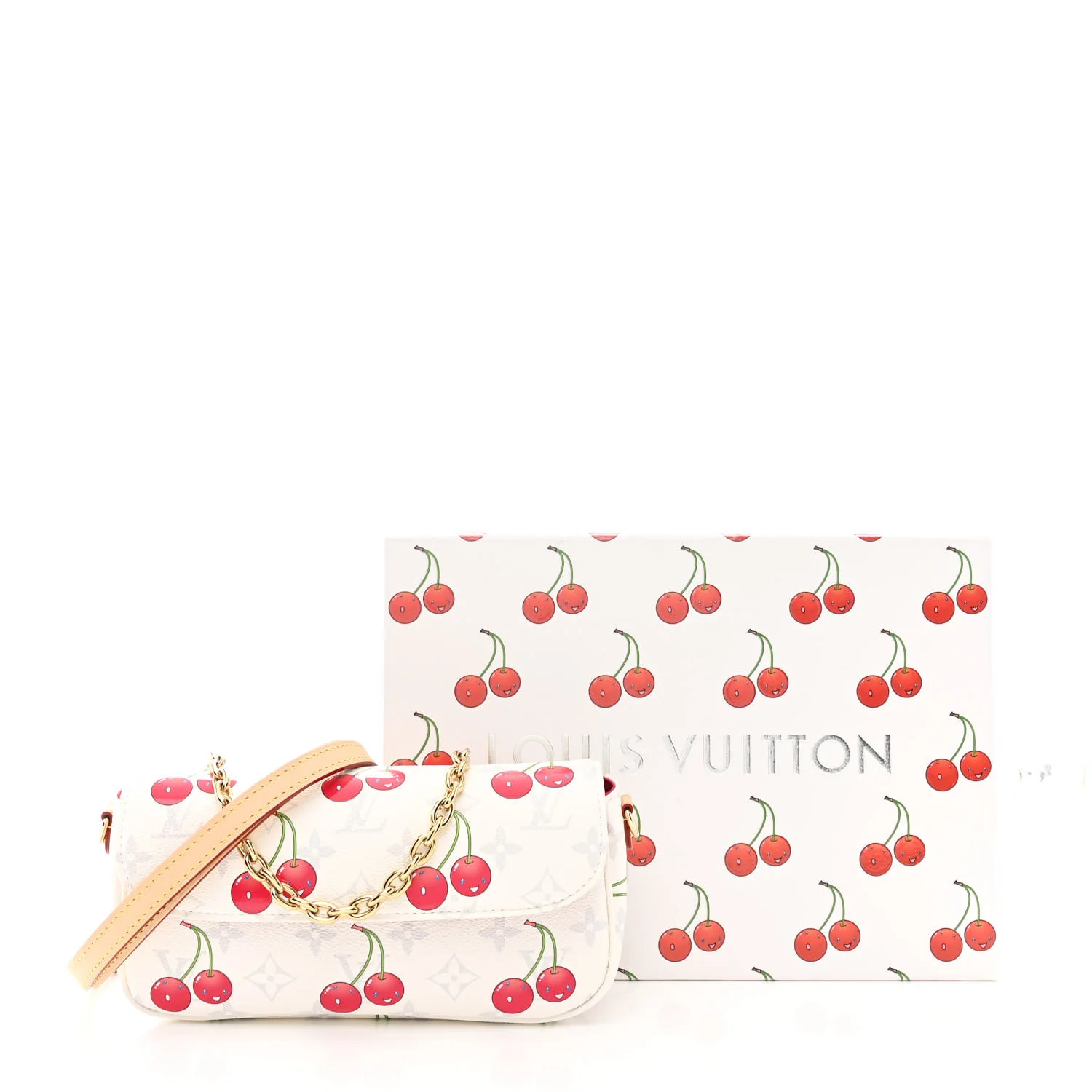 LV X TM Monogram Cerises Ivy Wallet On Chain White - Image 10