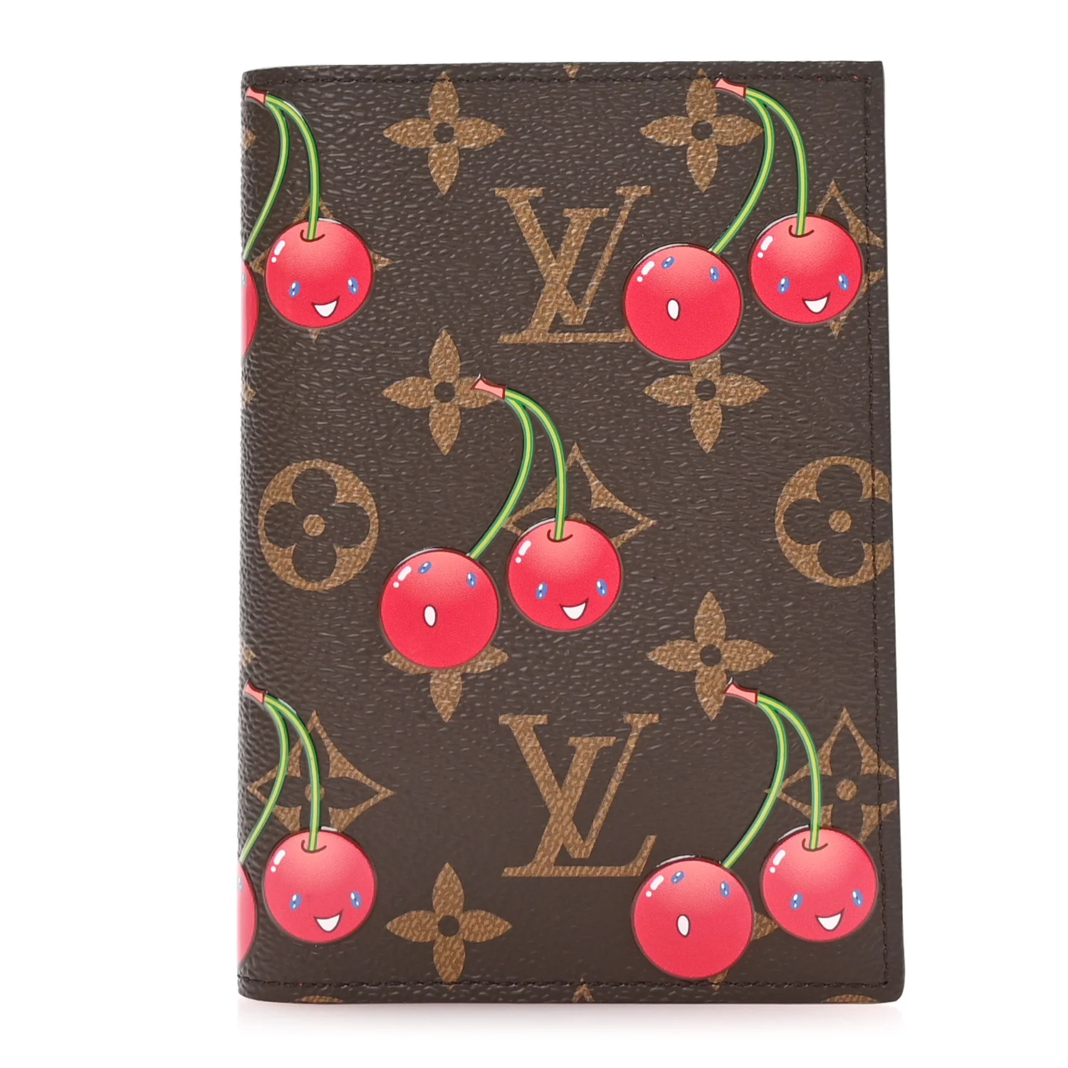 LV X TM Monogram Cerises Passport Cover