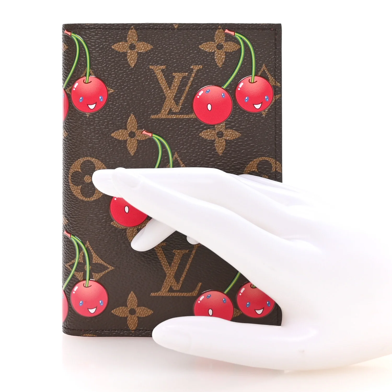 LV X TM Monogram Cerises Passport Cover - Image 2