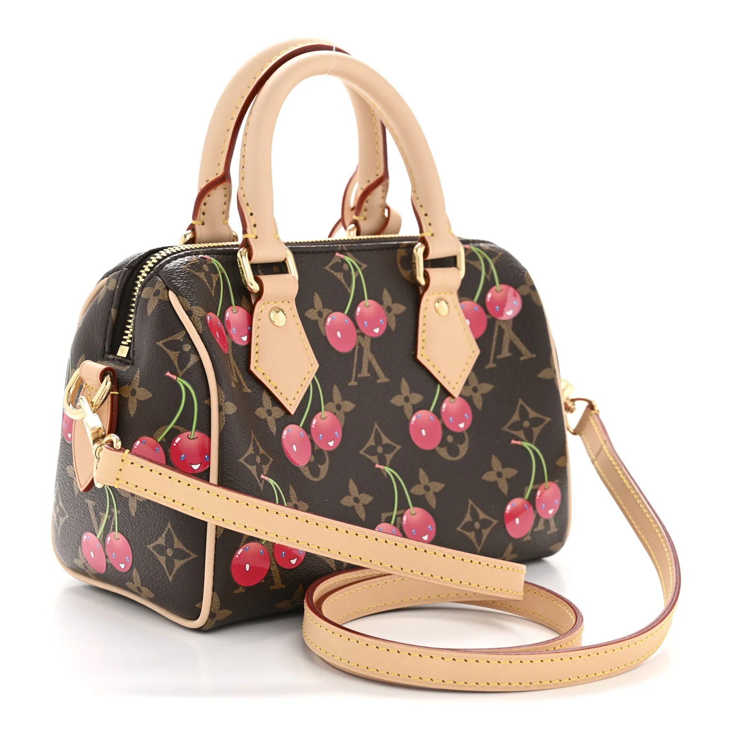LV X TM Monogram Cerises Speedy Bandouliere 20 - Image 3