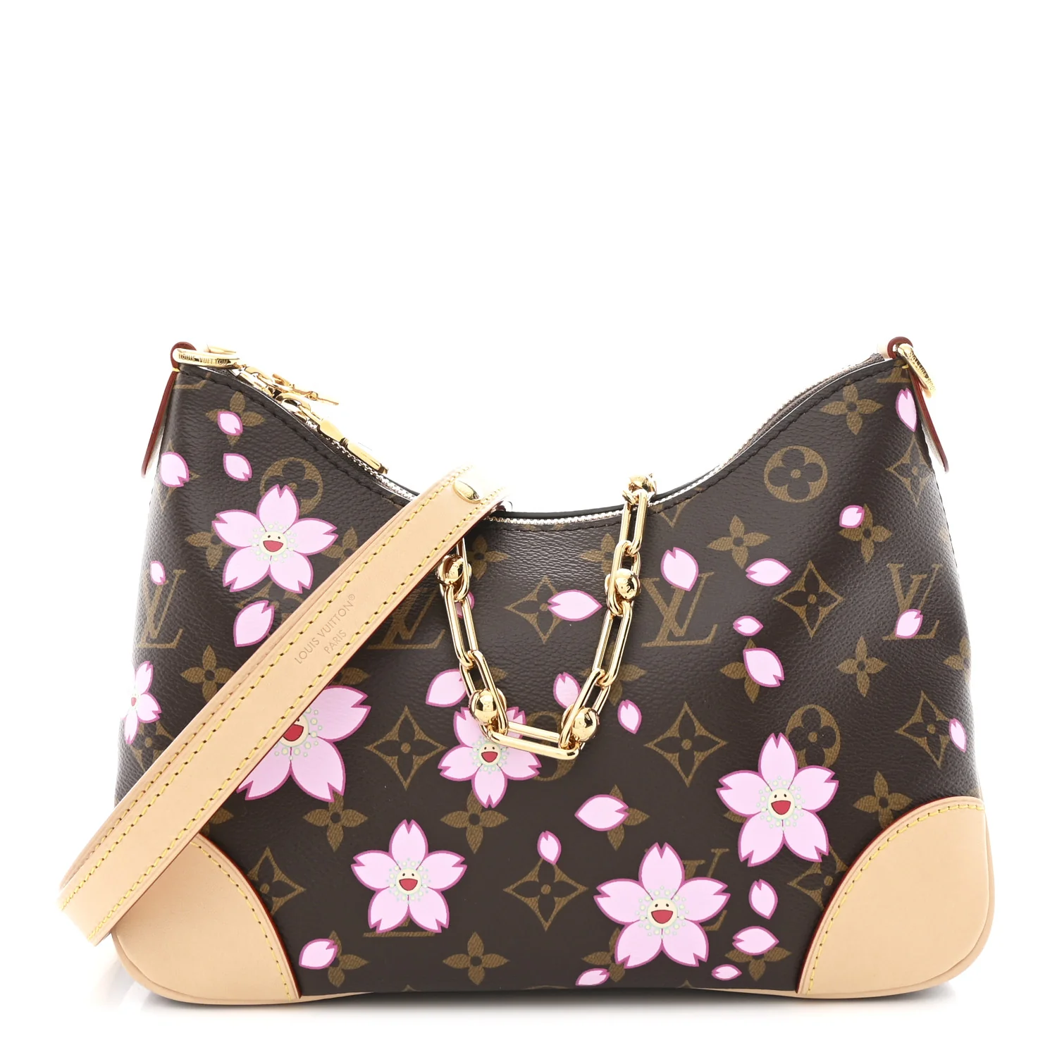 LV X TM Monogram Cherry Blossom Boulogne Sakura Brown