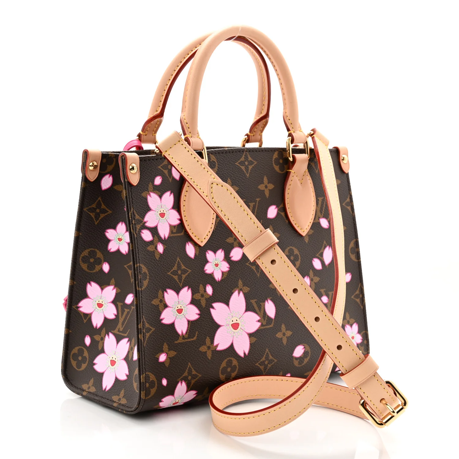 LV X TM Monogram Cherry Blossom Onthego PM Sakura Brown - Image 3