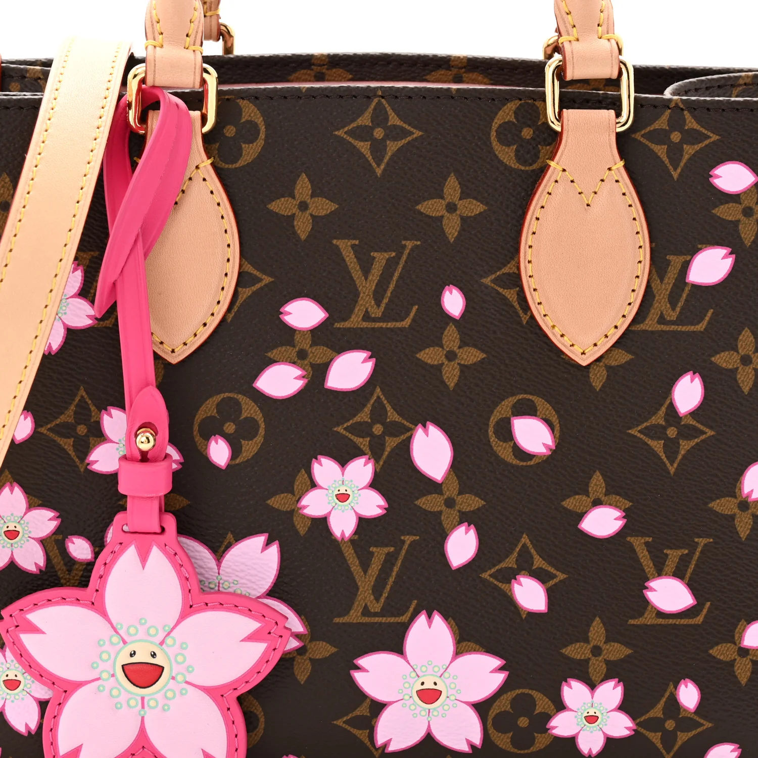 LV X TM Monogram Cherry Blossom Onthego PM Sakura Brown - Image 7