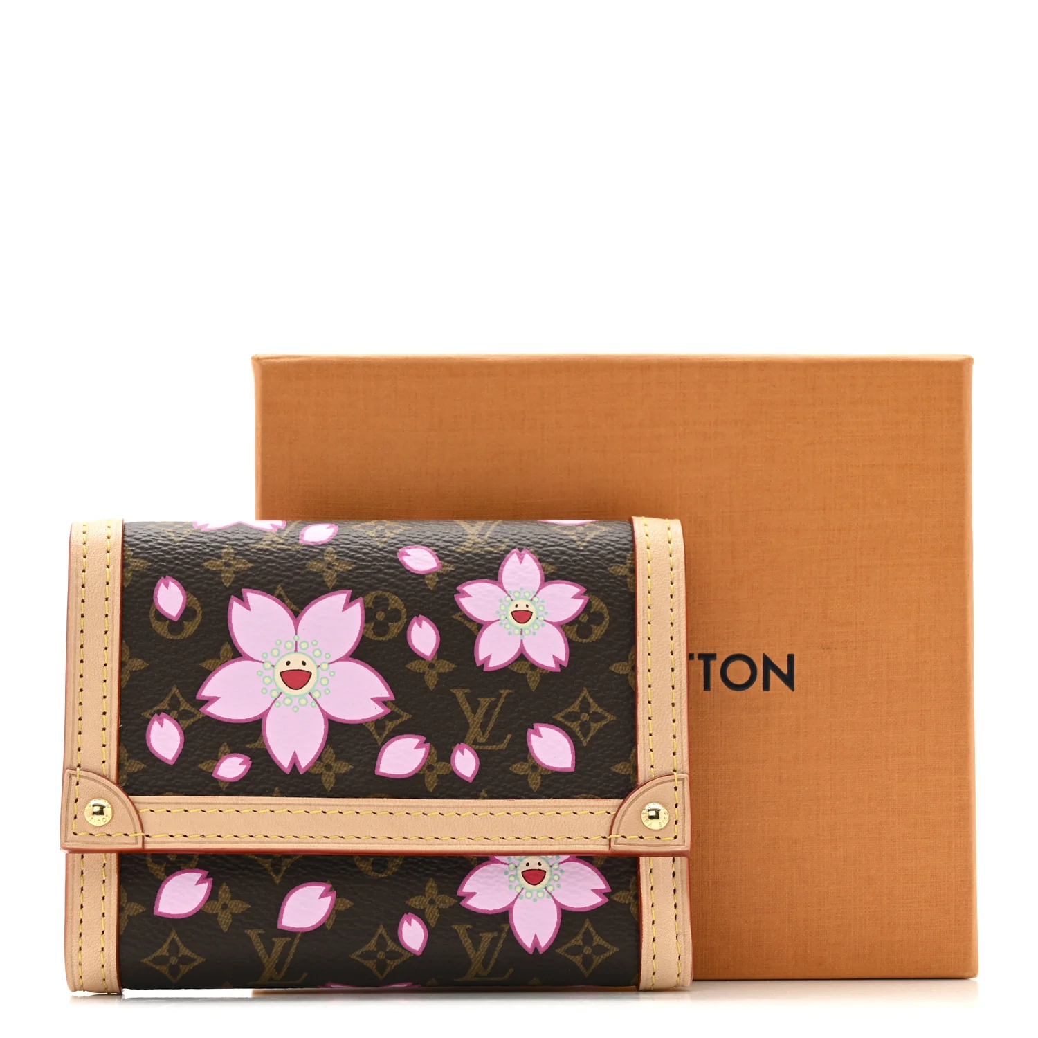 LV X TM Monogram Cherry Blossom Victorine Wallet Sakura Brown - Image 7
