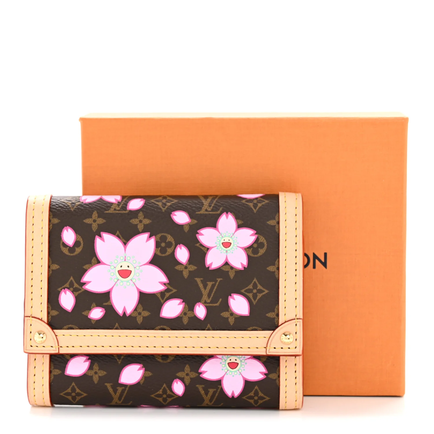 LV X TM Monogram Cherry Blossom Victorine Wallet Sakura Brown - Image 14
