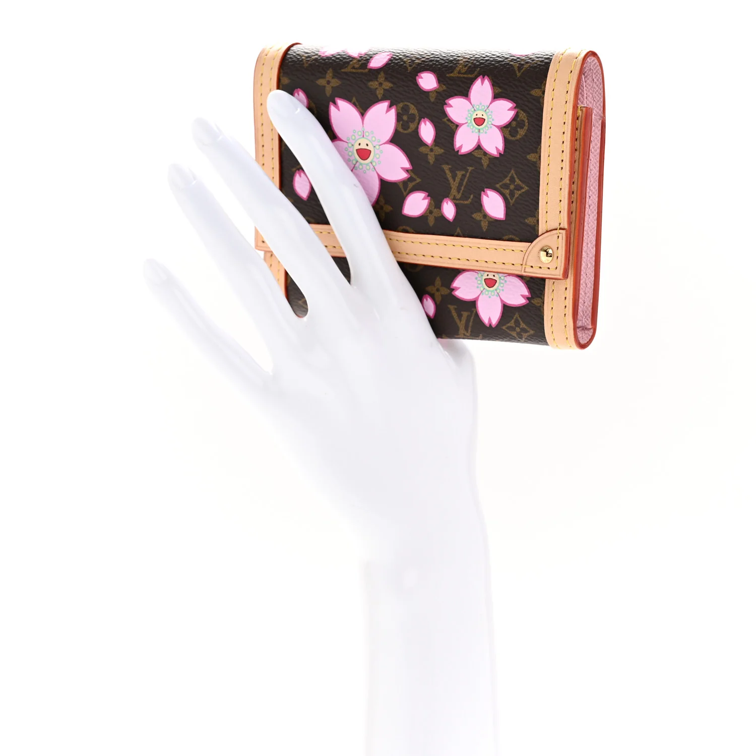 LV X TM Monogram Cherry Blossom Victorine Wallet Sakura Brown - Image 3