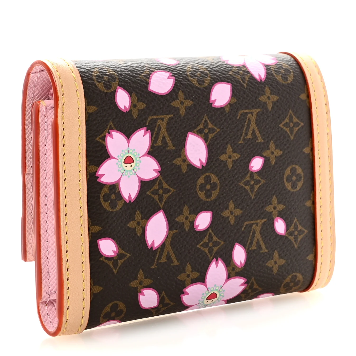 LV X TM Monogram Cherry Blossom Victorine Wallet Sakura Brown - Image 3